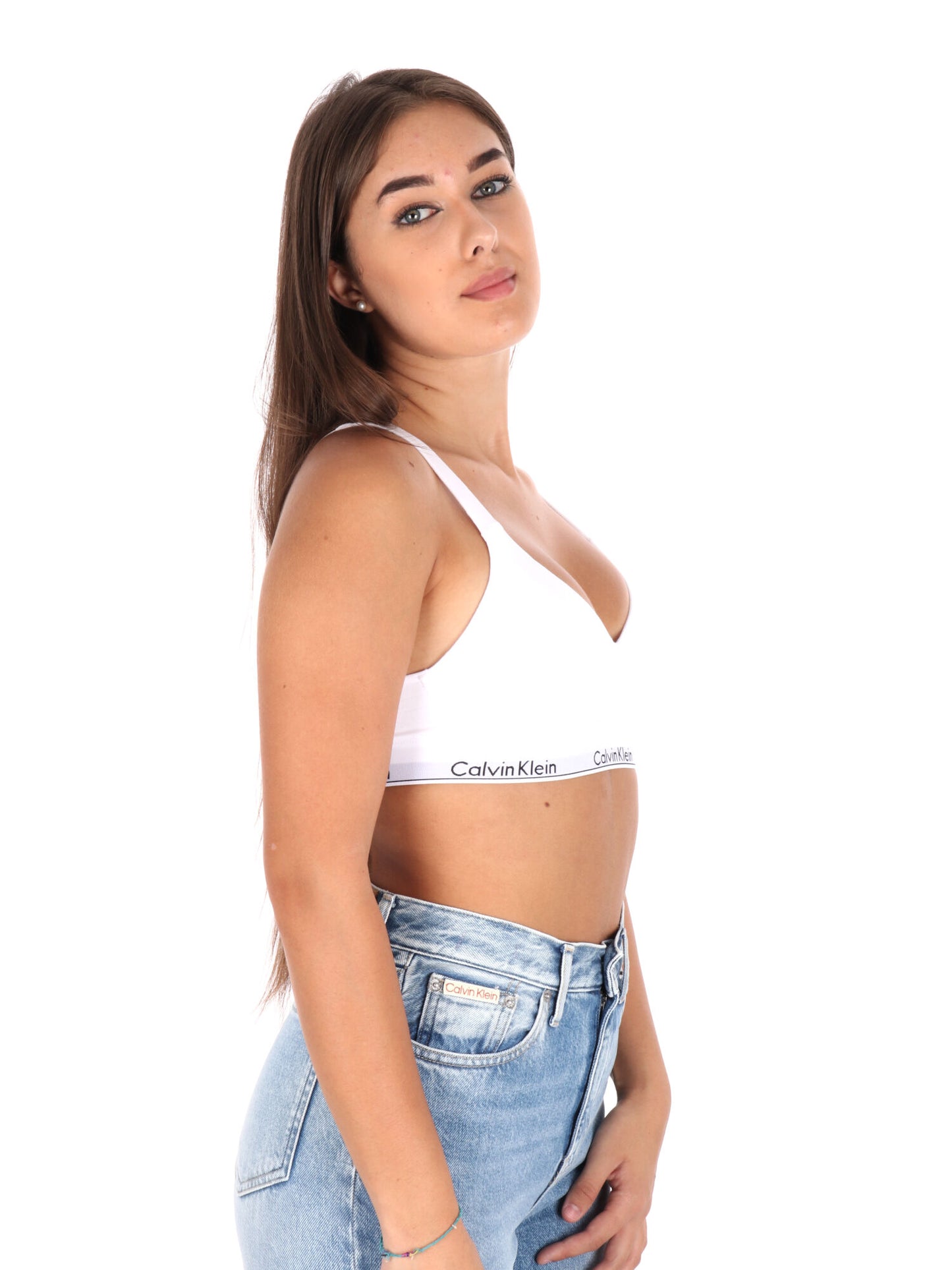 BRALETTE LIFT CALVIN KLEIN JEANS DA DONNA BIANCO