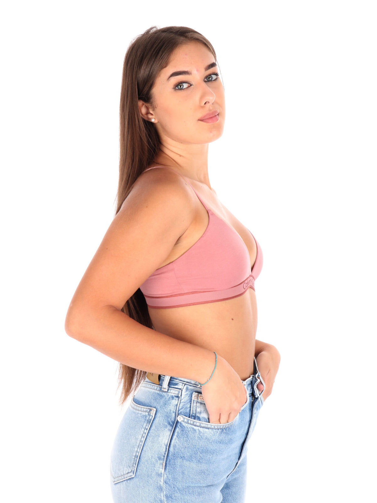 Ck ll triangle reggiseno da donna rosa