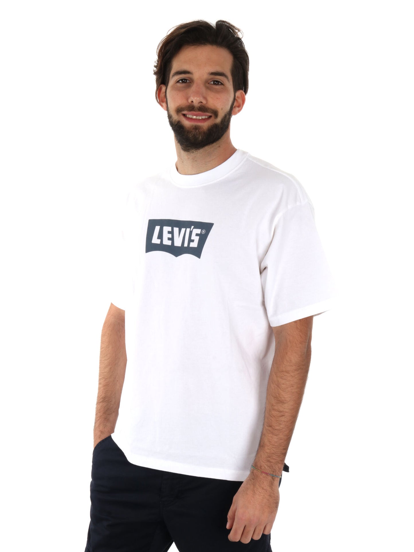 T-SHIRT VINTAGE LEVI'S UOMO BIANCO