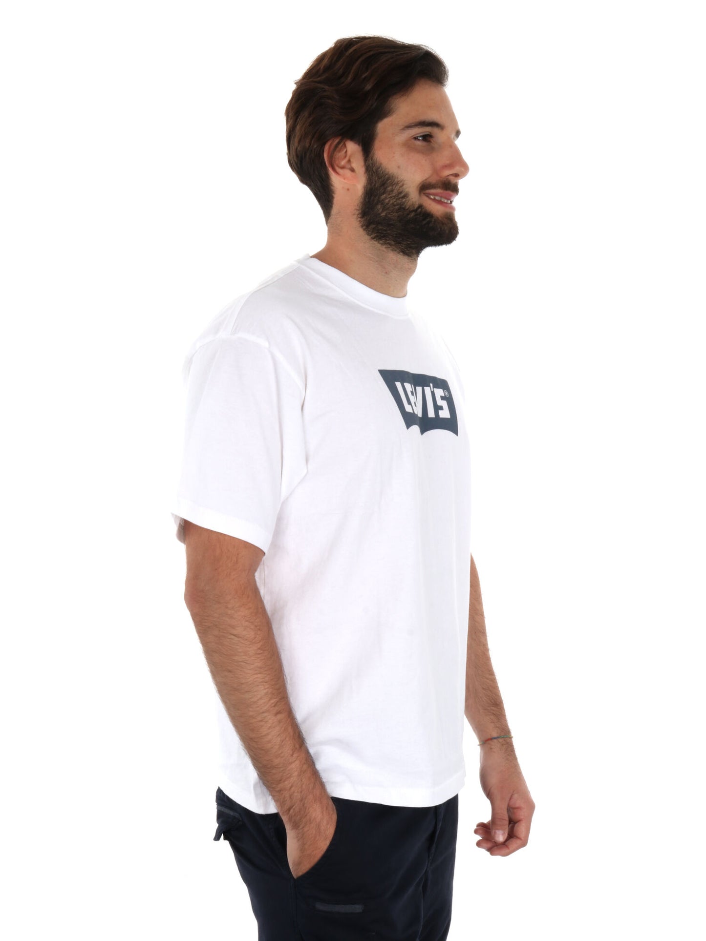 T-SHIRT VINTAGE LEVI'S UOMO BIANCO