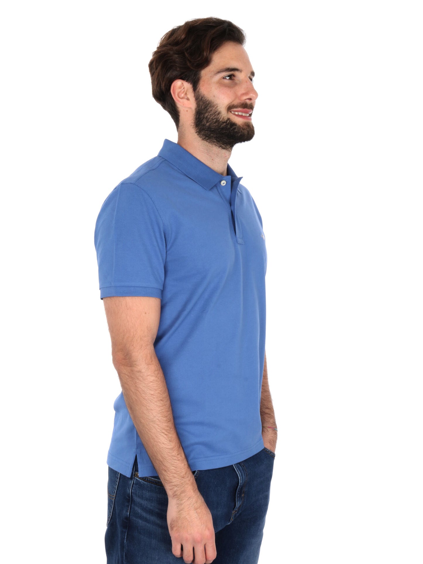POLO IN PIQUE GANT UOMO ROYAL