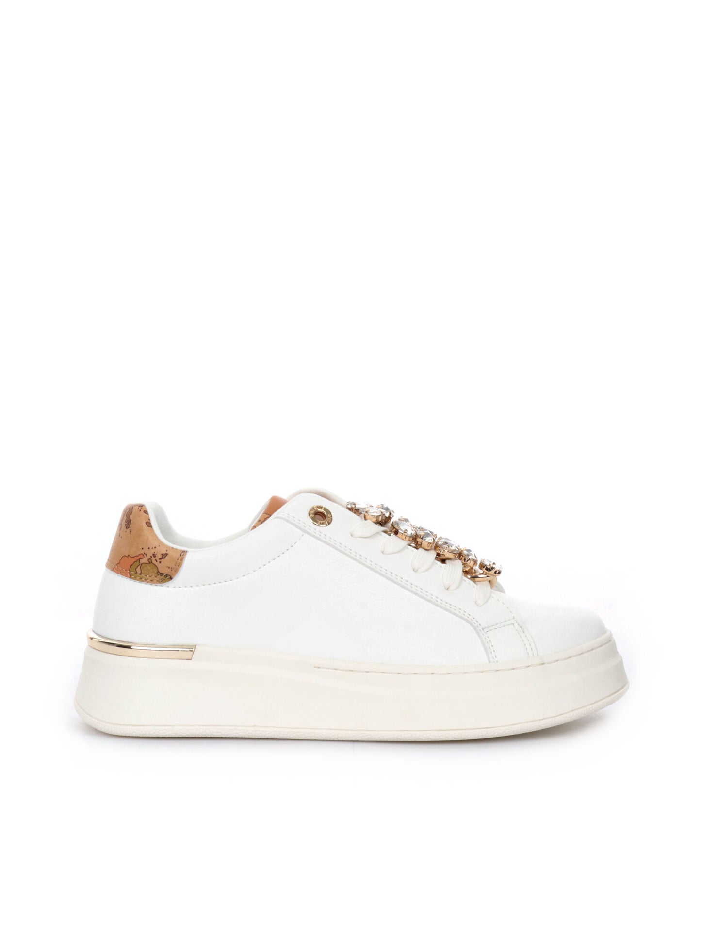 SNEAKERS CON PLATFORM E CHARM ALVIERO MARTINI 1^ CLASSE DONNA BIANCO