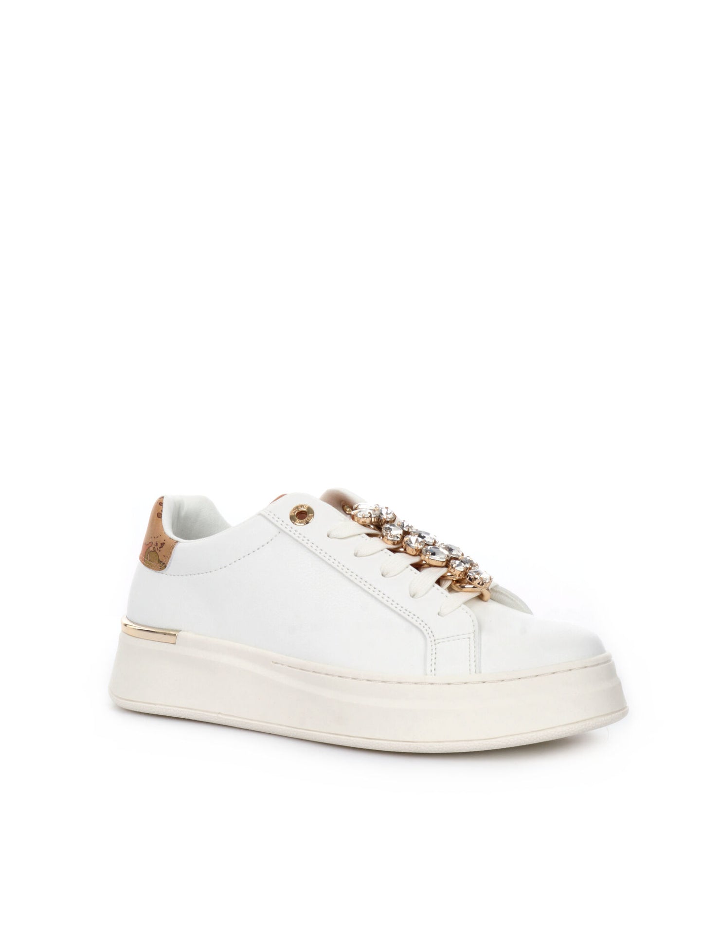 SNEAKERS CON PLATFORM E CHARM ALVIERO MARTINI 1^ CLASSE DONNA BIANCO