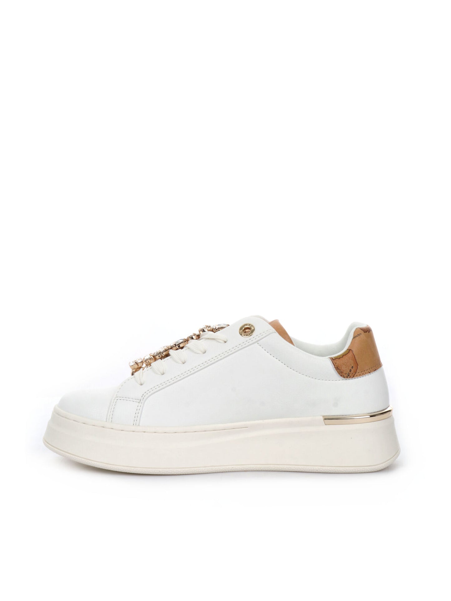 SNEAKERS CON PLATFORM E CHARM ALVIERO MARTINI 1^ CLASSE DONNA BIANCO