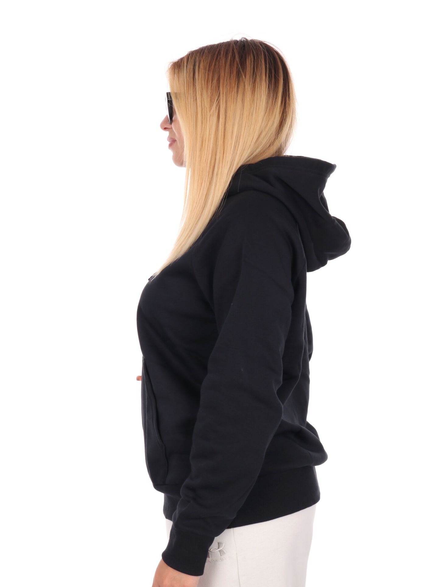 FELPA RIVAL CON CAPPUCCIO UNDER ARMOUR DA DONNA NERO