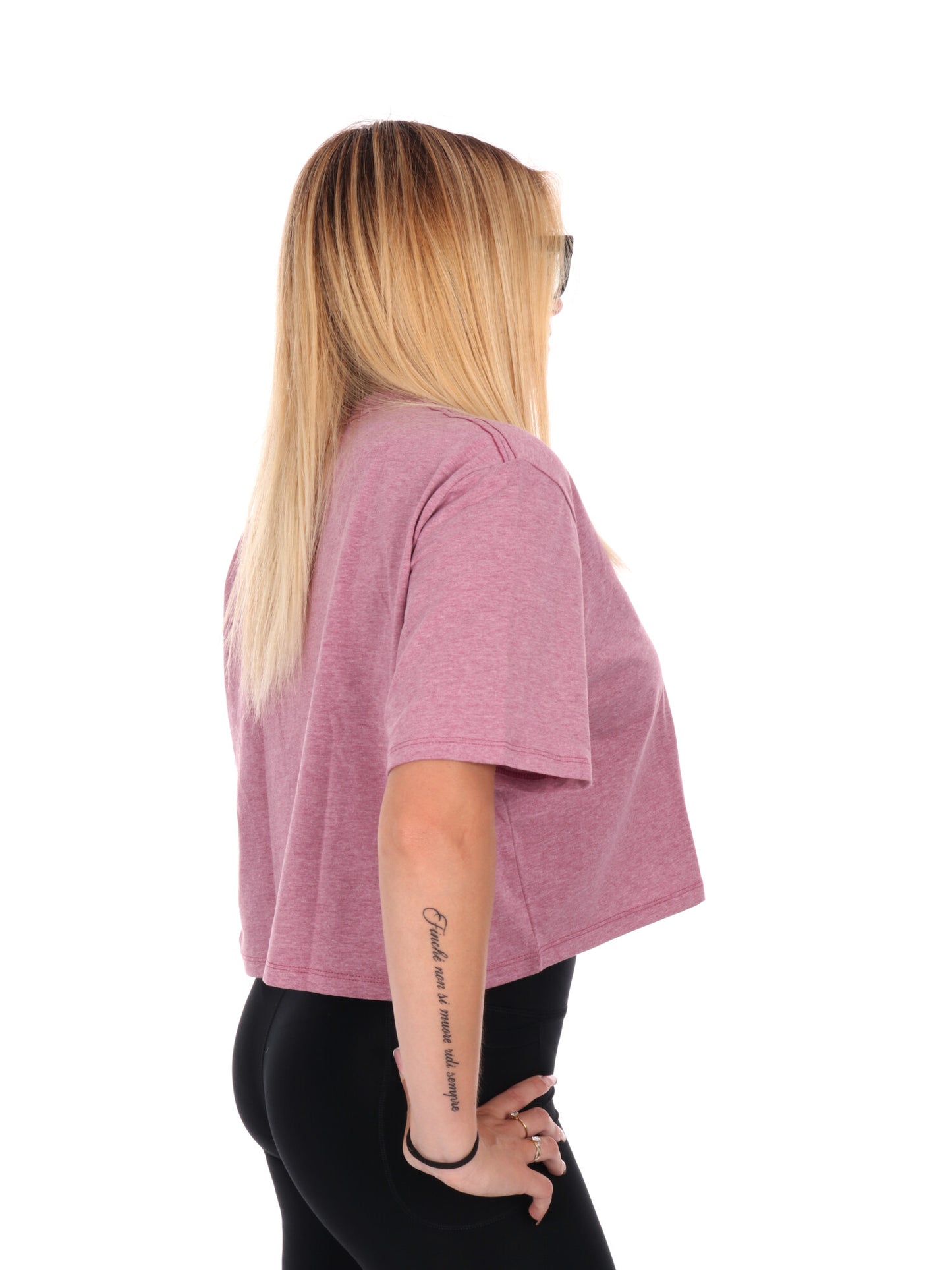 T-SHIRT RIVAL CROP UNDER ARMOUR DA DONNA PRUGNA