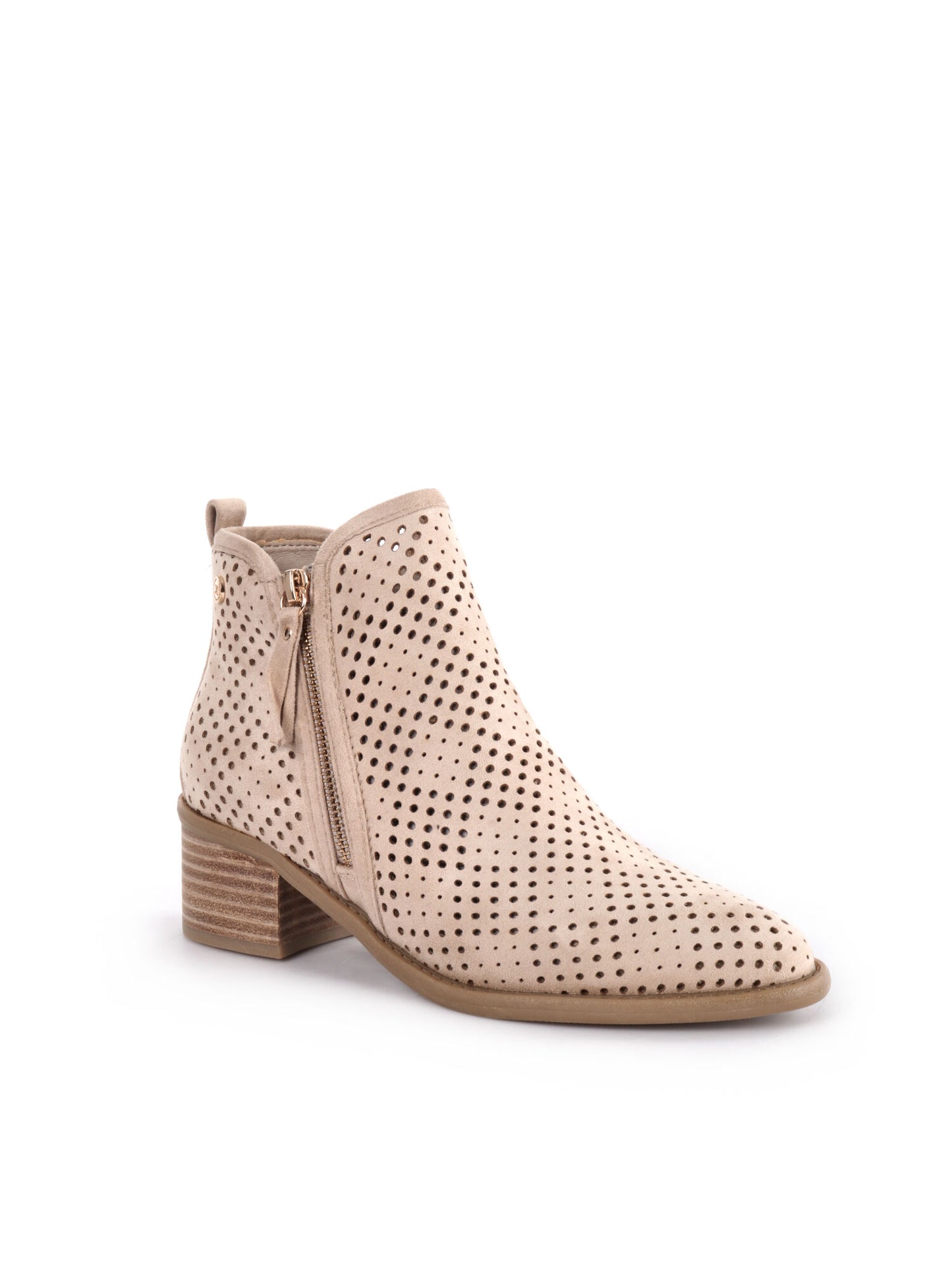 STIVALETTO CON DOPPIA ZIP XTI DONNA BEIGE