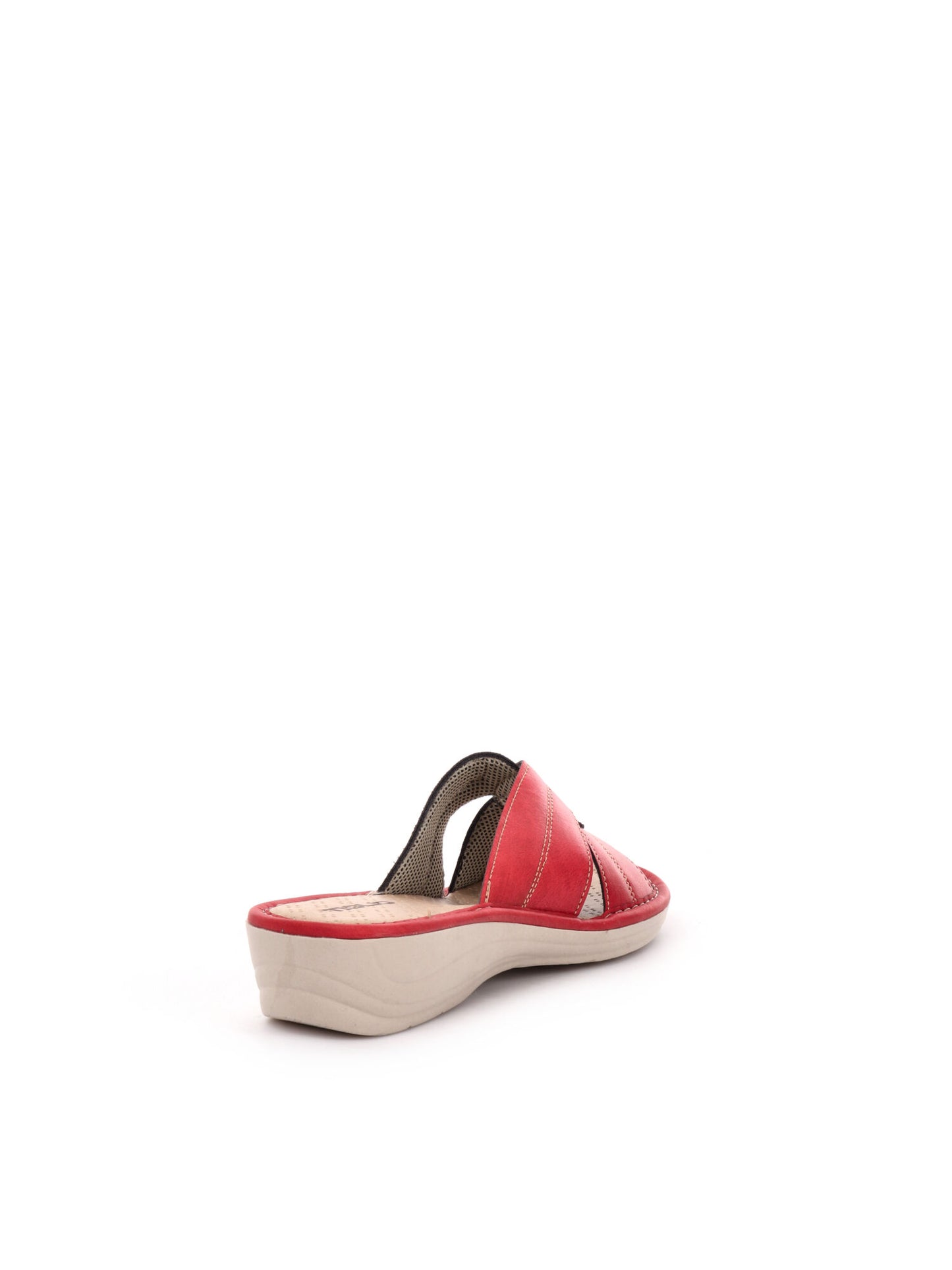 Ciabatte donna Tiglio Sophia in rosso con fascia intrecciata