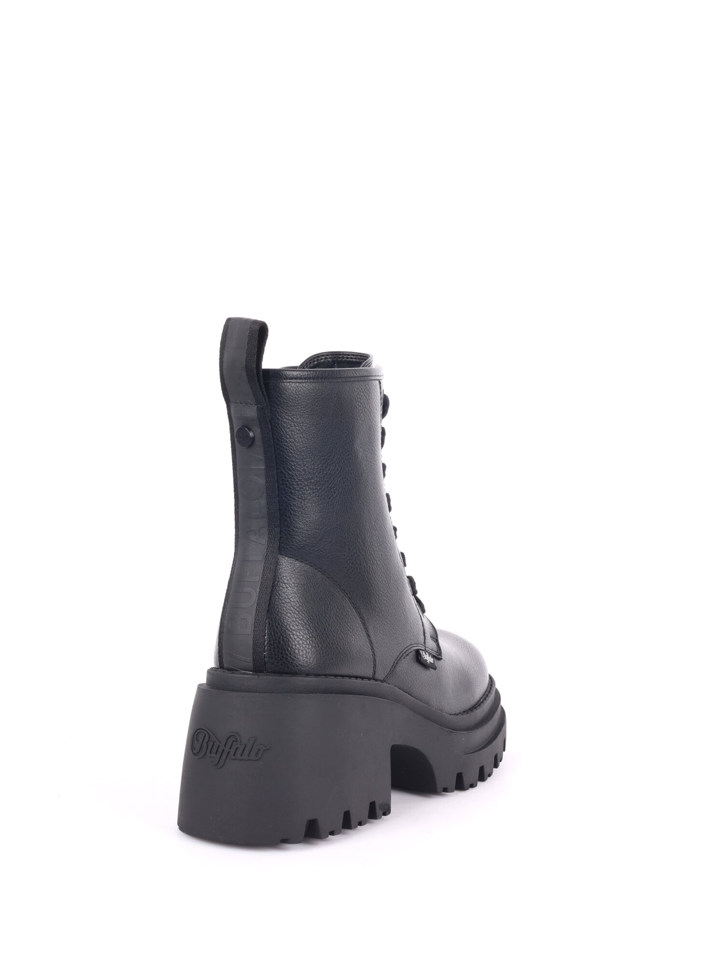 ANFIBI CON PLATEAU BRAVR LACE UP BUFFALO DA DONNA NERO