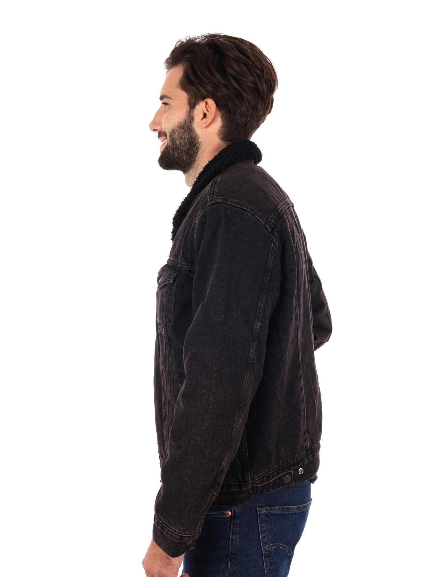 GIACCA SHERPA LEVI'S DA UOMO NERO