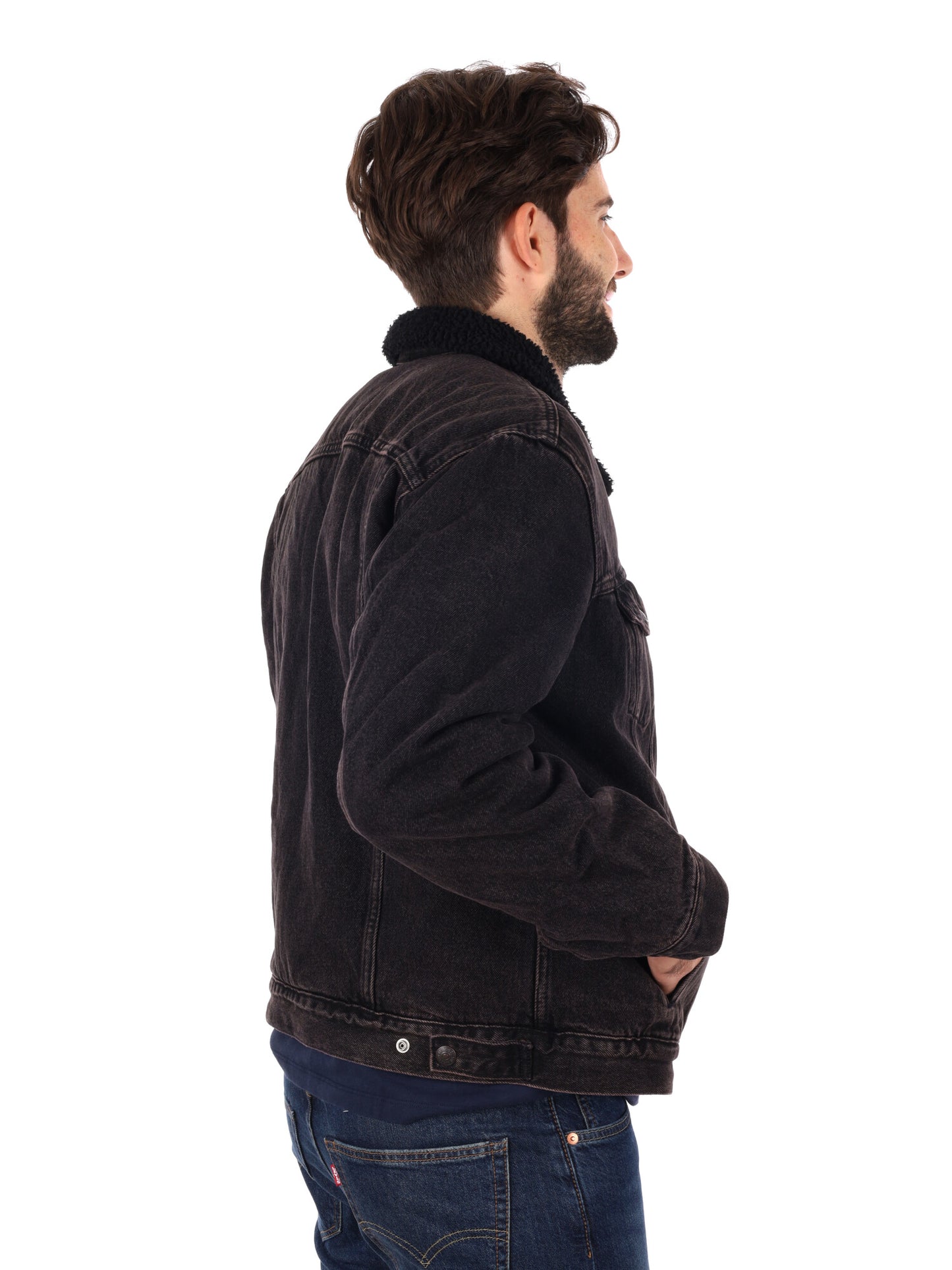 GIACCA SHERPA LEVI'S DA UOMO NERO