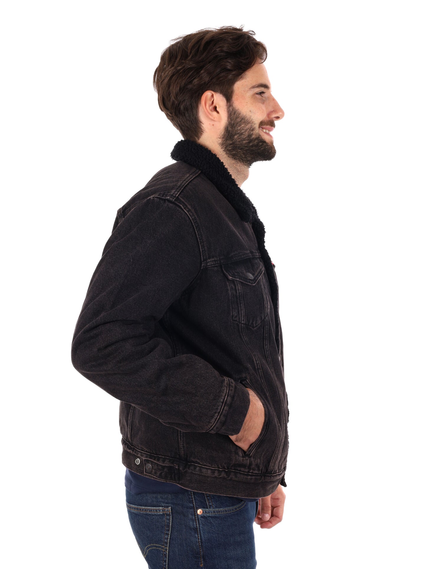 GIACCA SHERPA LEVI'S DA UOMO NERO