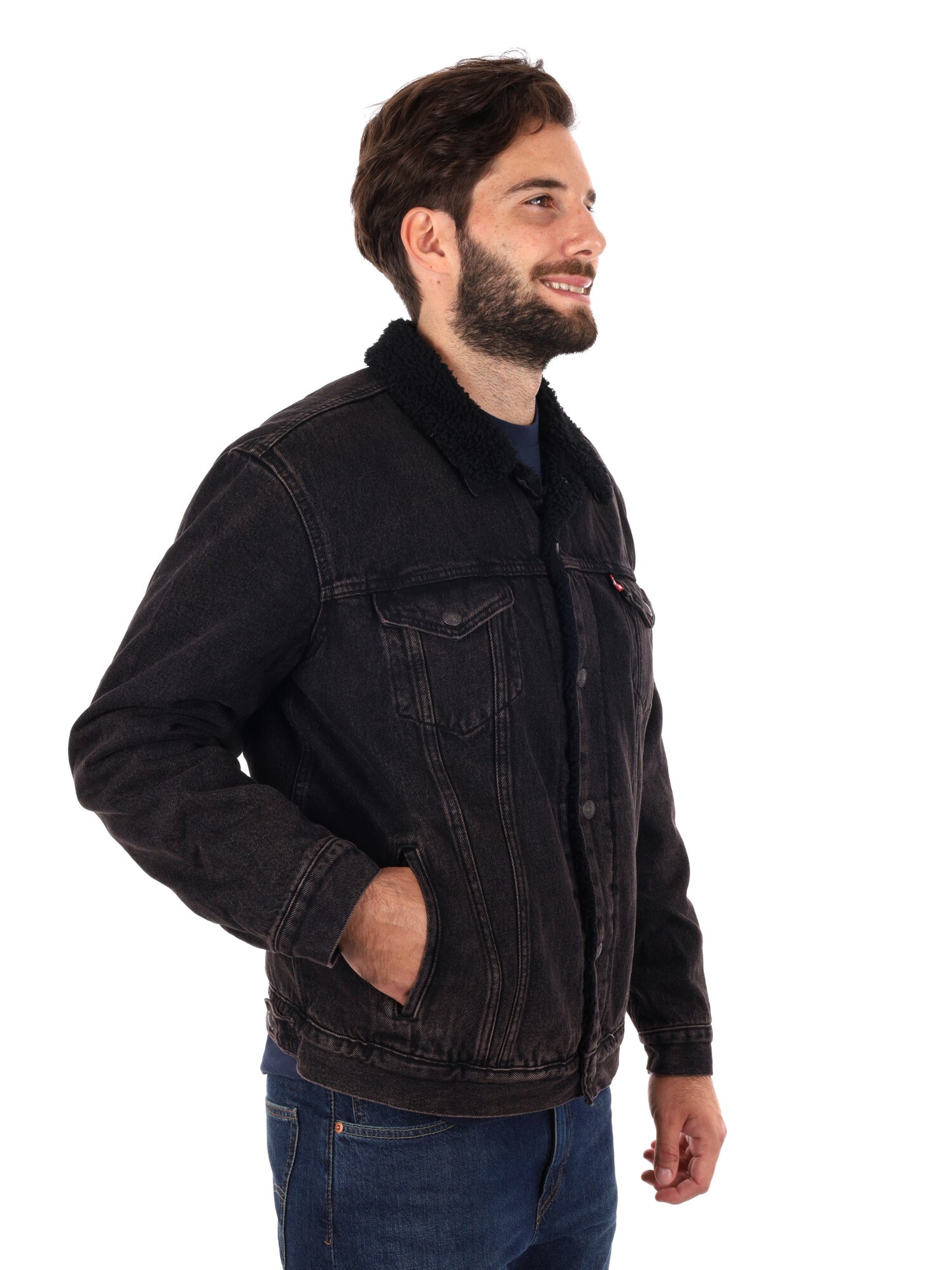 GIACCA SHERPA LEVI'S DA UOMO NERO