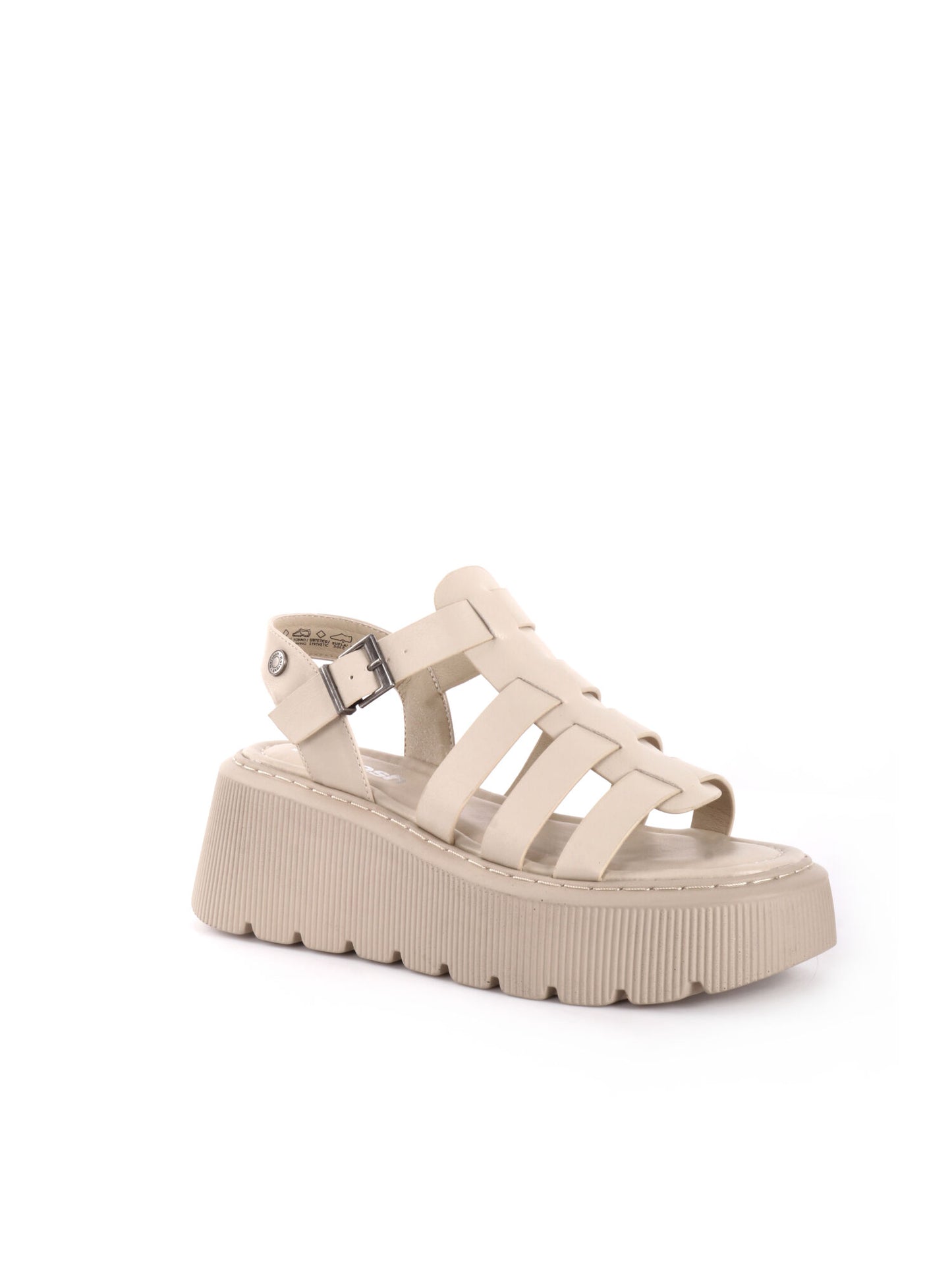 SANDALO CON ZEPPA REFRESH DONNA BEIGE