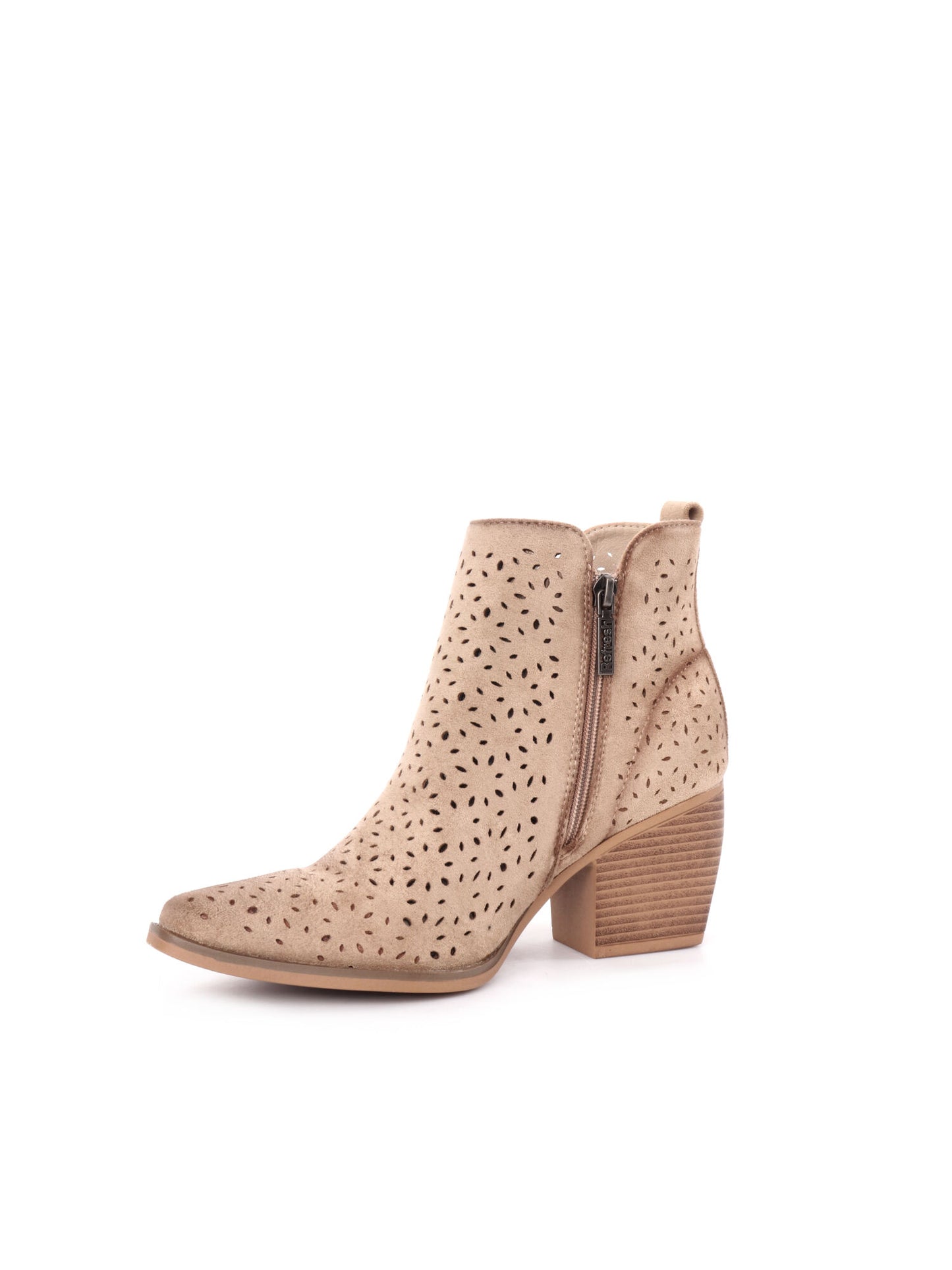 STIVALETTO CON ZIP REFRESH DONNA BEIGE