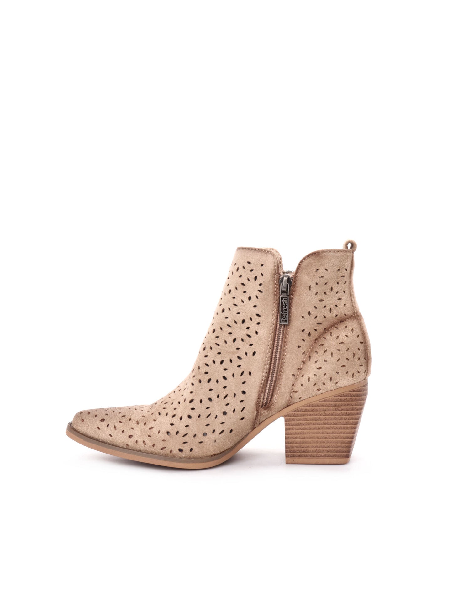 STIVALETTO CON ZIP REFRESH DONNA BEIGE