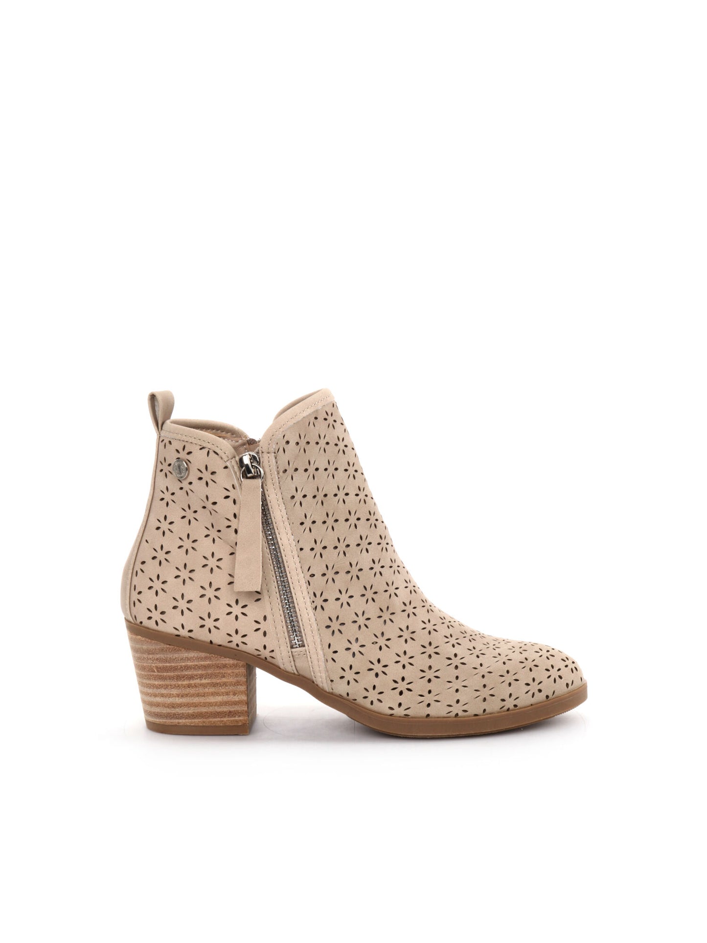 STIVALETTO CON ZIP REFRESH DONNA BEIGE