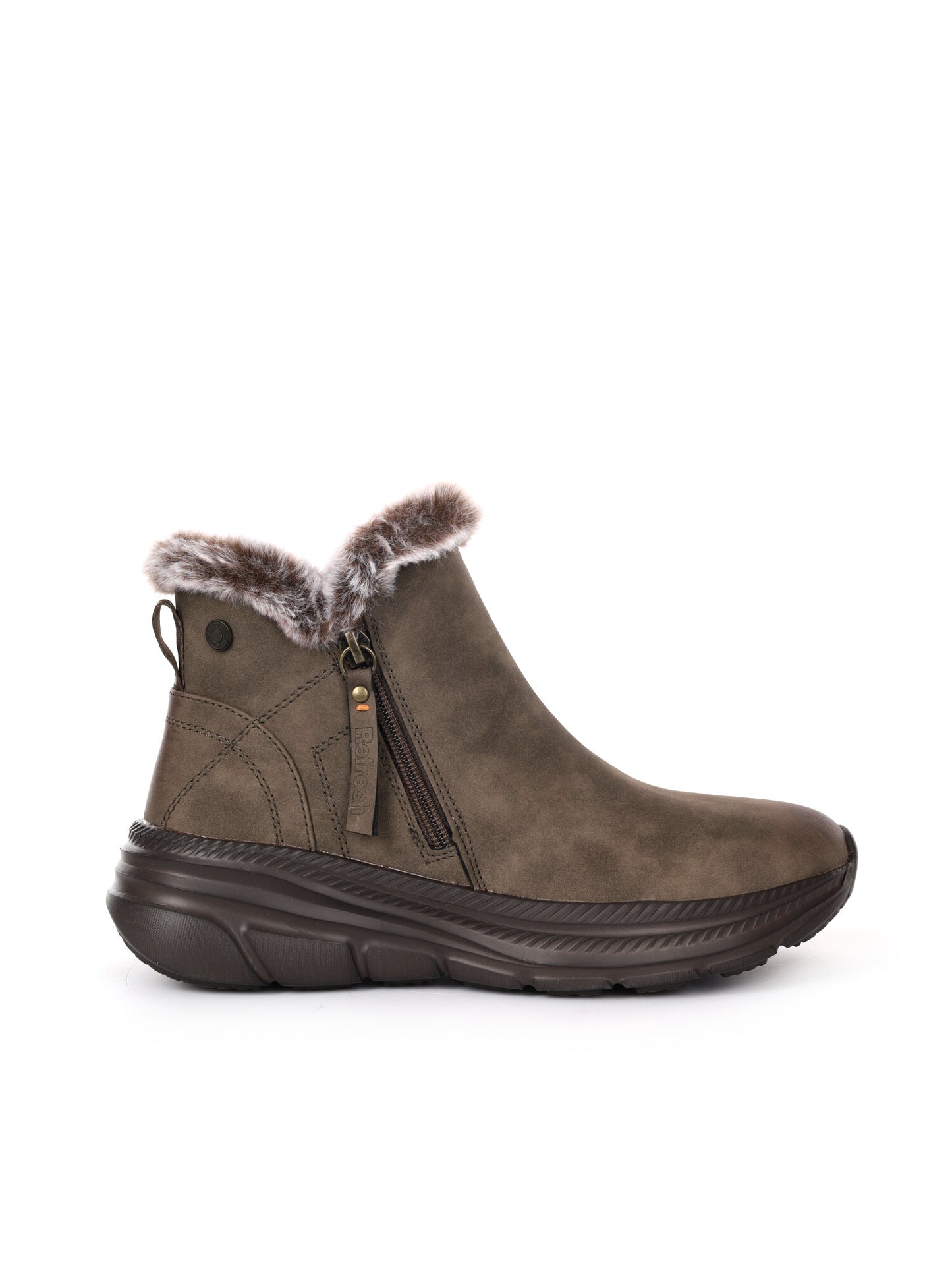 STIVALETTO CON PELLICCIA REFRESH DA DONNA TAUPE