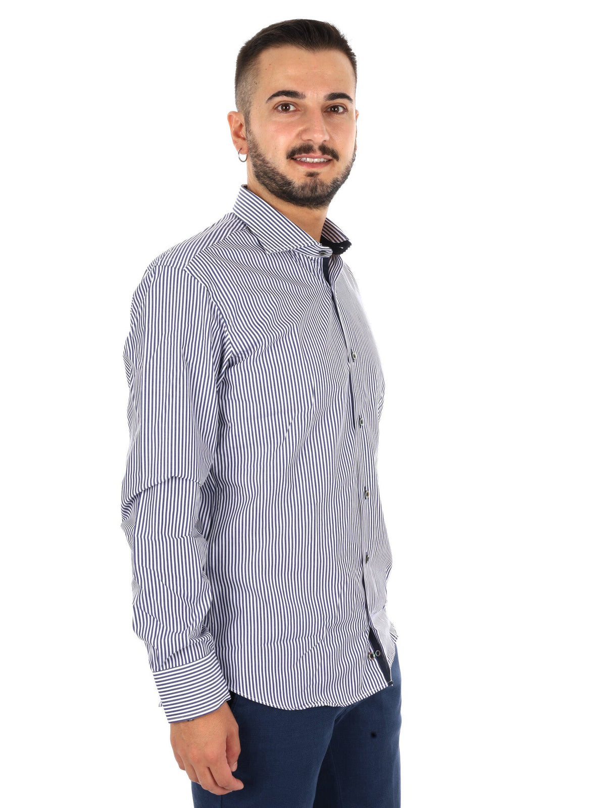 Fb camicia londra da uomo bianco-blu
