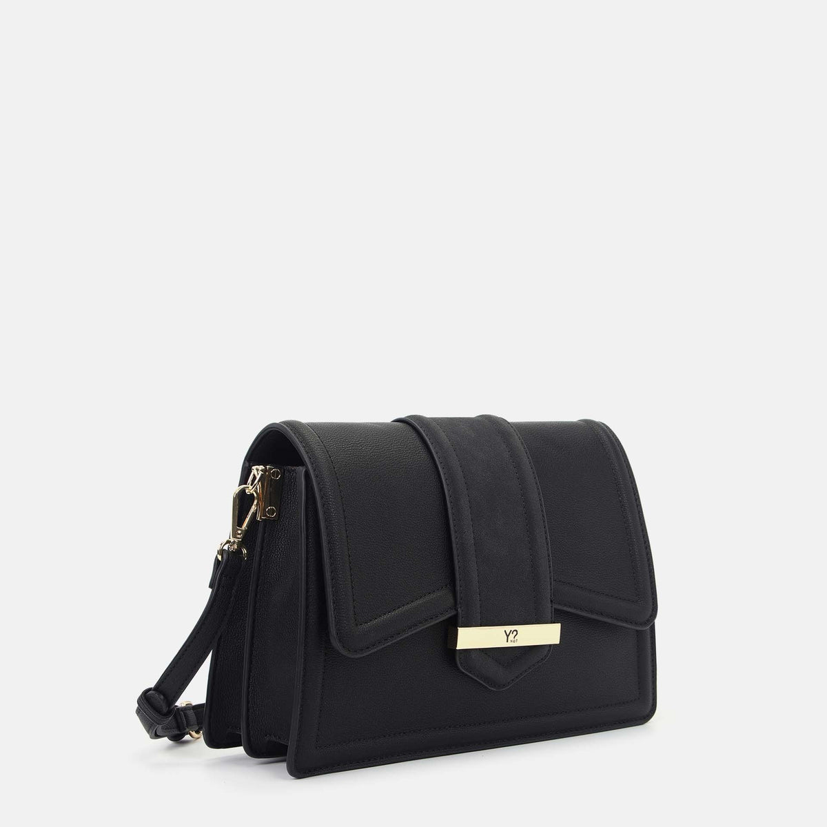 Y-not flap bag borsa da unisex nero