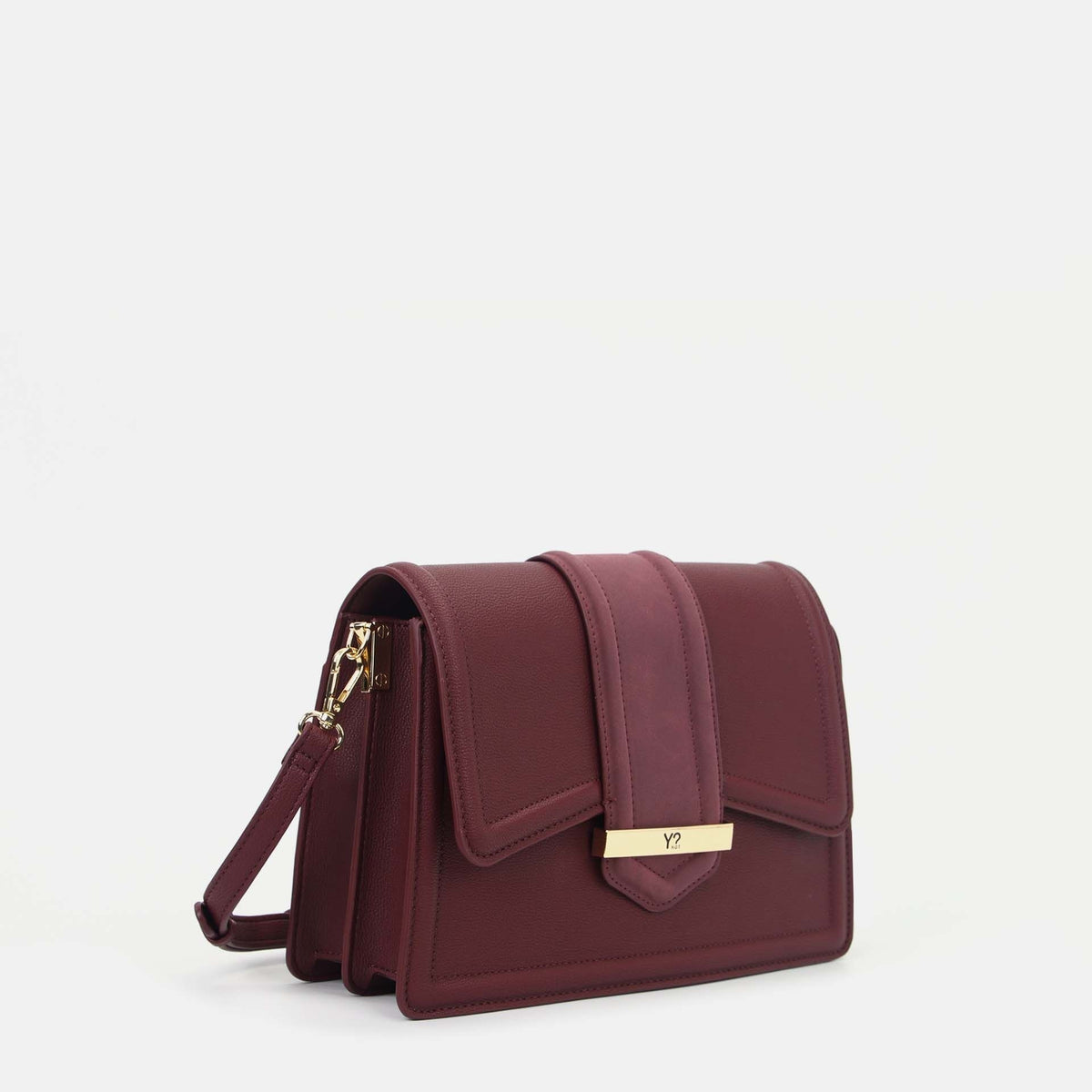 Y-not flap bag borsa da unisex bordeaux