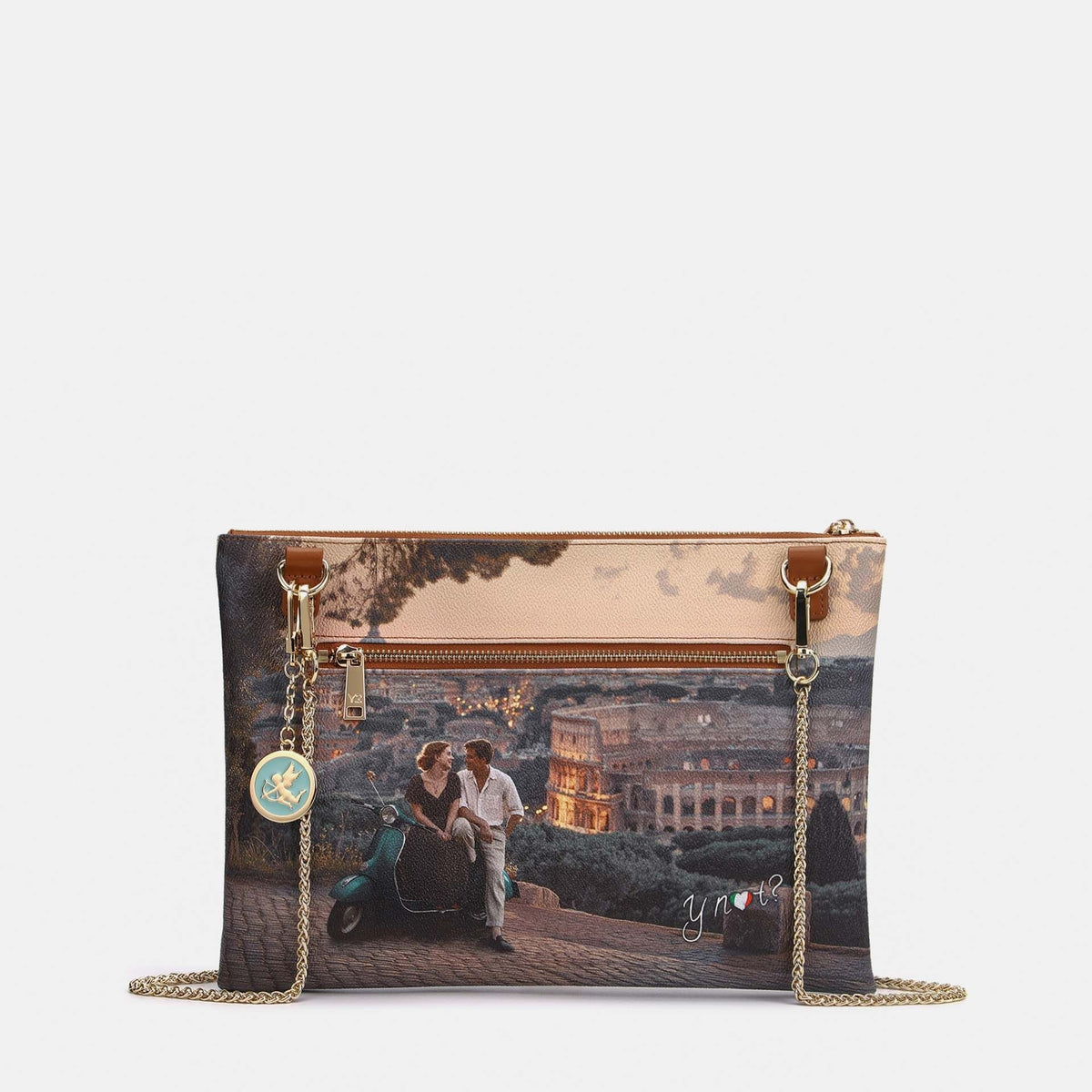 Y-not clutch big borsa da unisex taupe