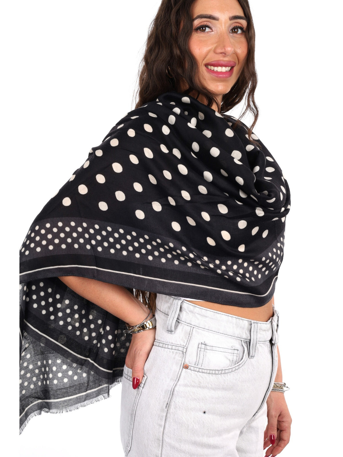 Miss love pashmina da unisex nero