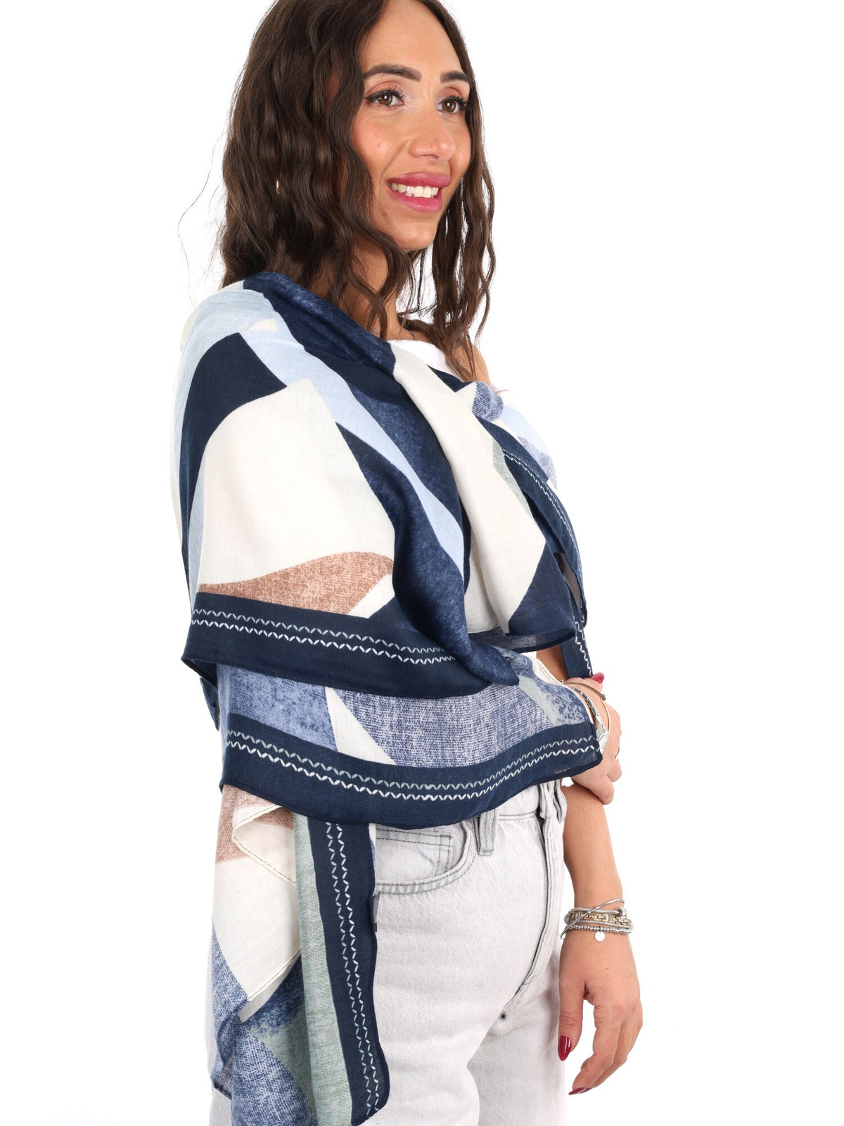 Miss love pashmina da unisex blu