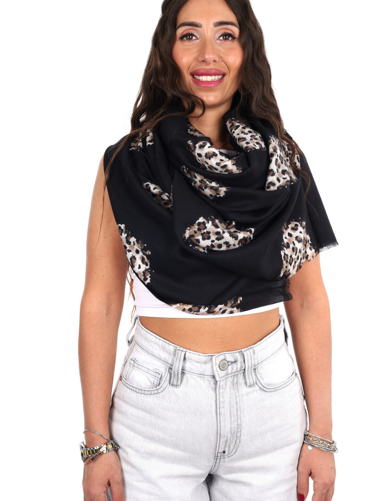 Miss love pashmina da unisex nero