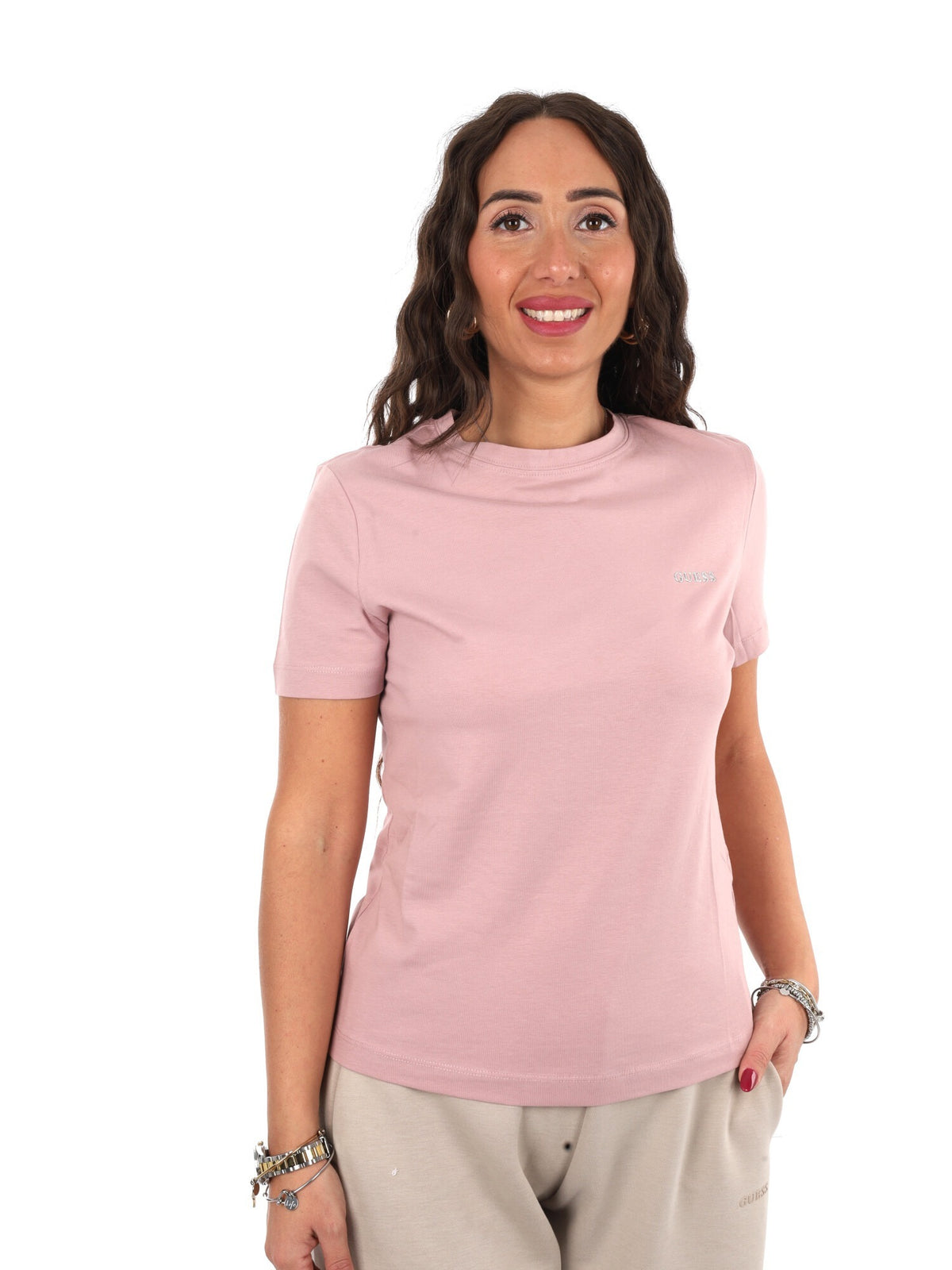 Guess tracey t-shirt da donna rosa