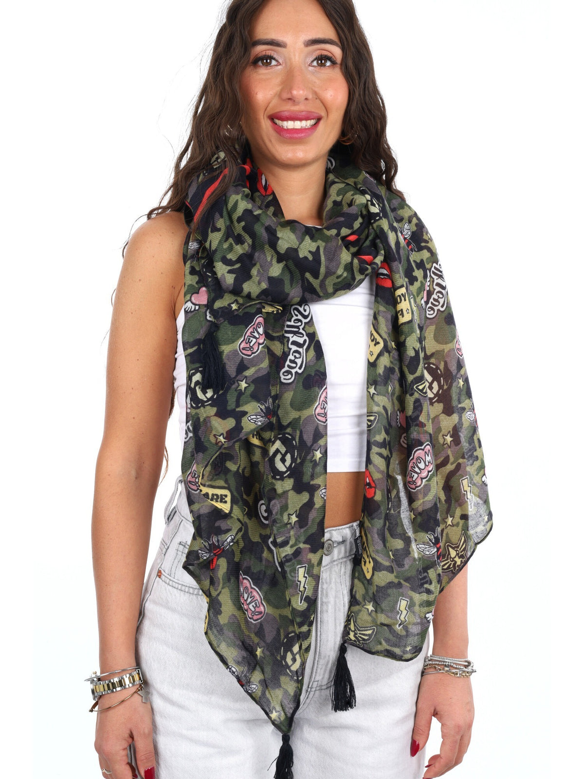 Pashbag pashmina da unisex mimetico