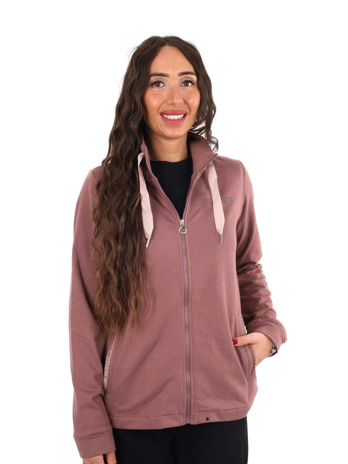 Freddy college luxe felpa da donna malva