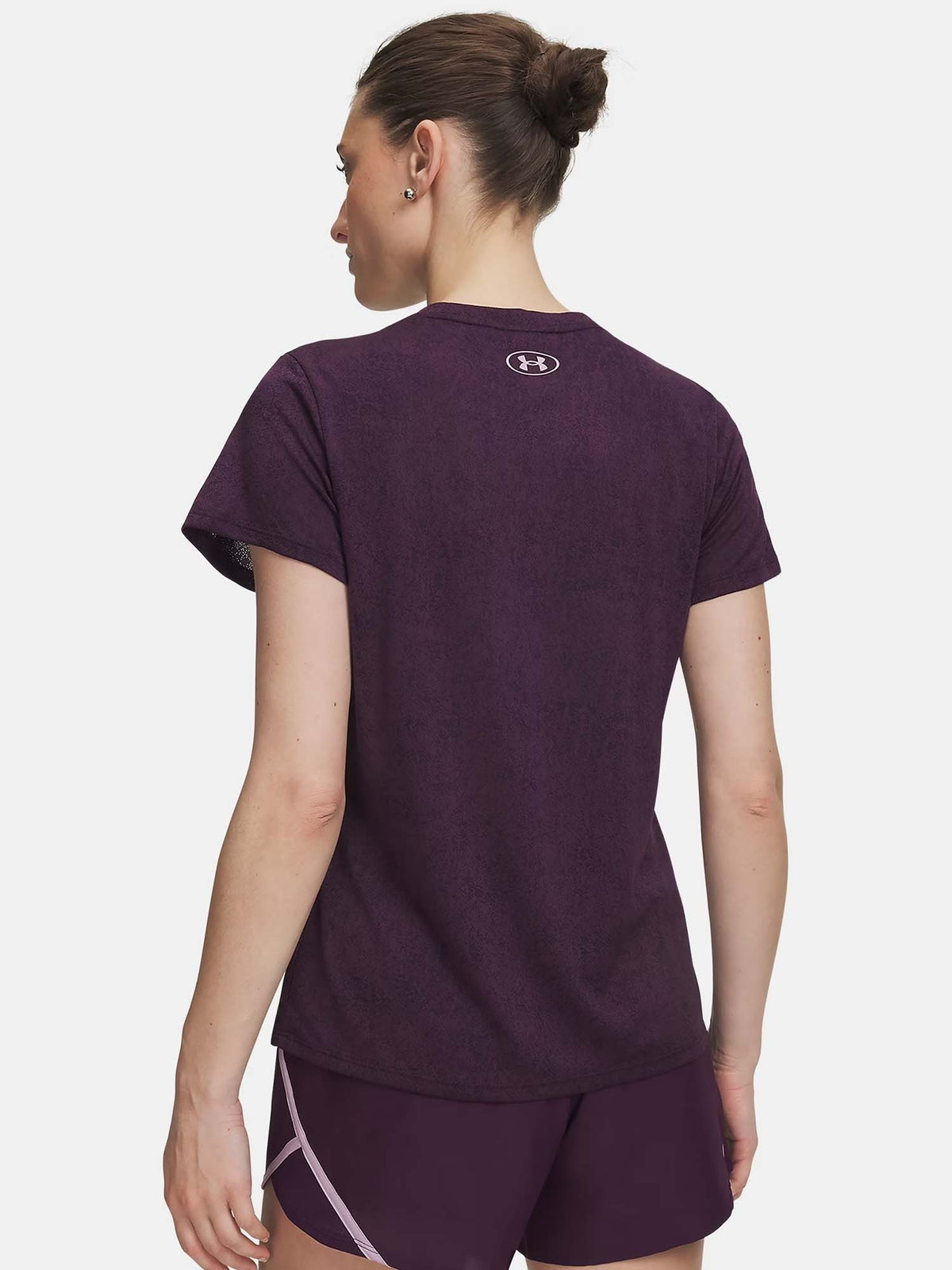 Under armour tech t-shirt mm training da donna viola