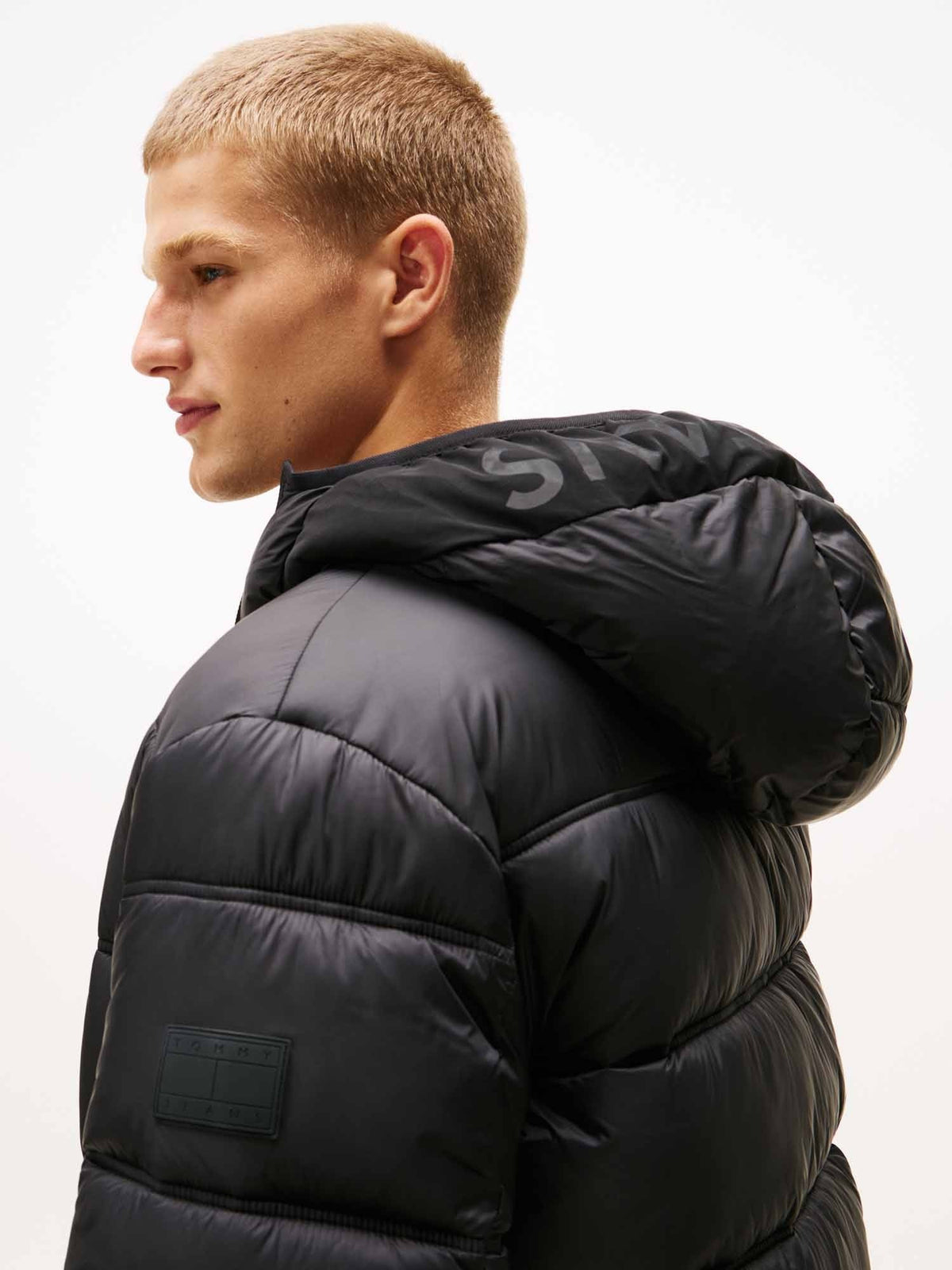 Tommy jeans logo jkt giubbino da uomo nero
