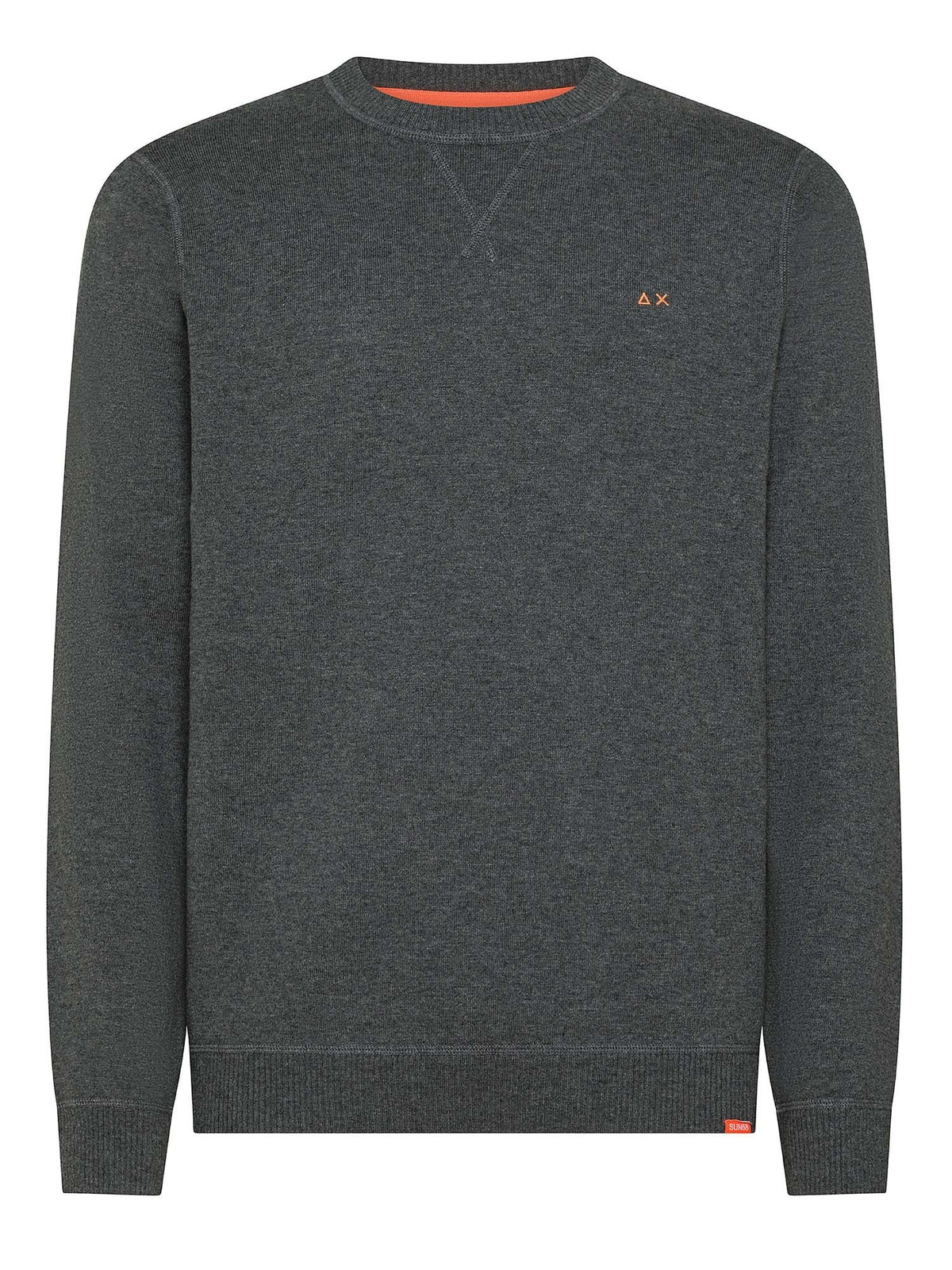 SUN68 maglia girocol da uomo grigio scuro
