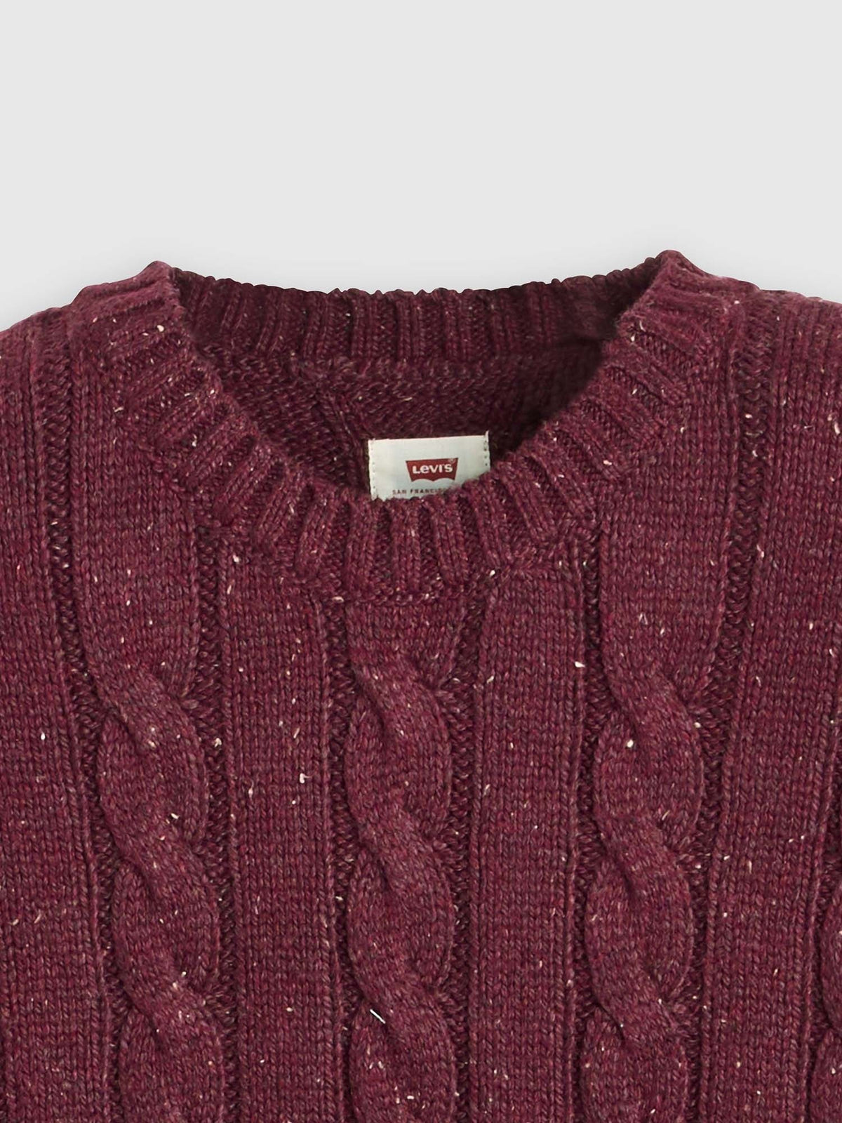 Levi's laurel crew maglia da uomo bordeaux