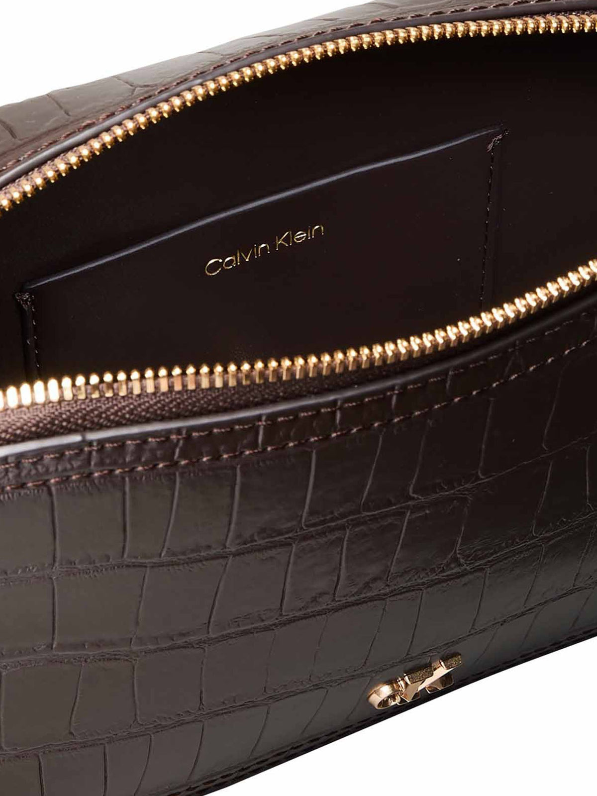 Ck croc camera bag borsa da unisex marrone