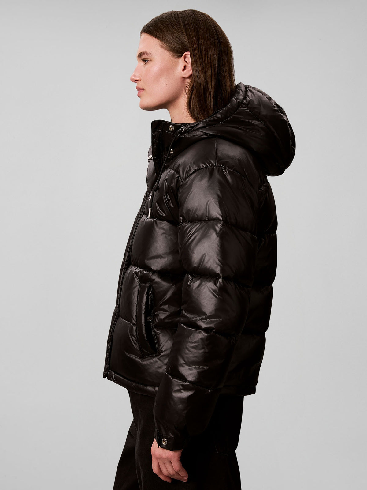 Ck shine puffer giubbino da donna nero