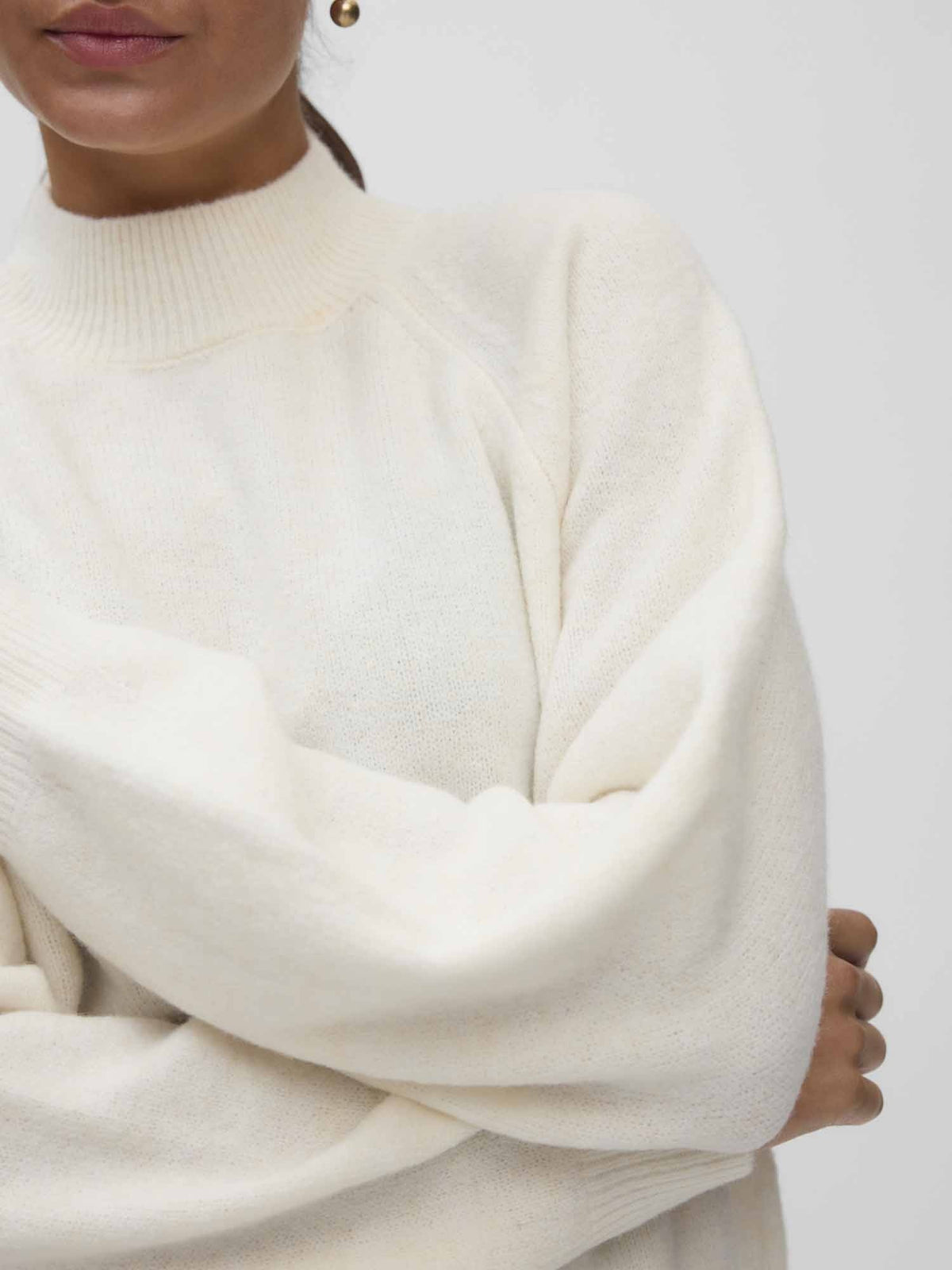 Vero moda leaf maglia da donna panna