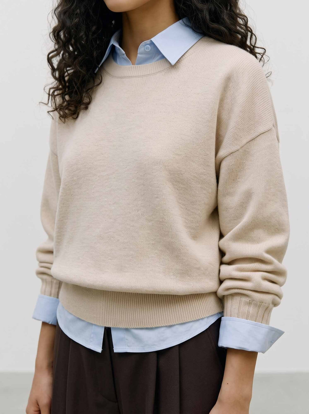 Vero moda kacy maglia da donna beige