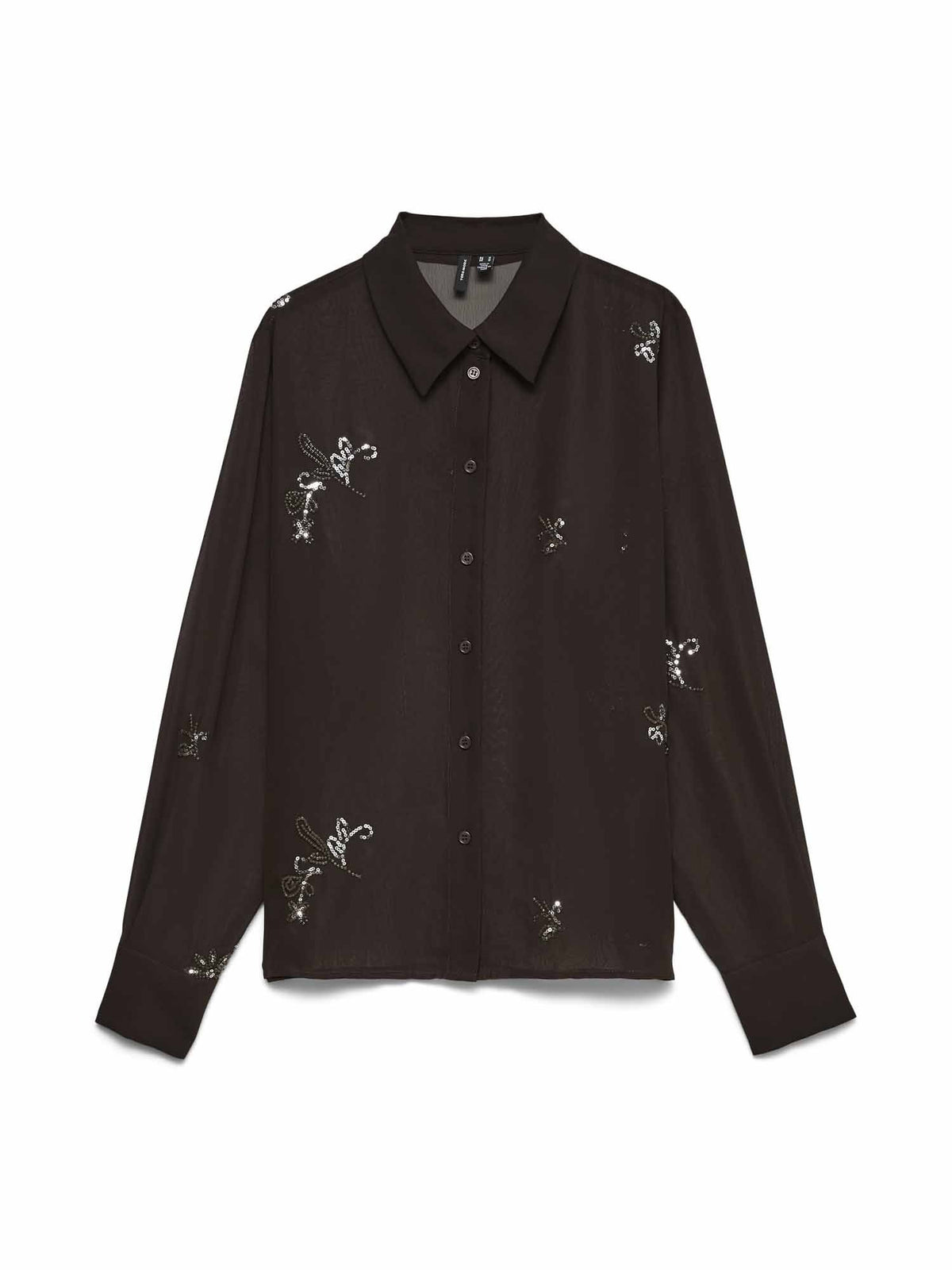 Vero moda gilma camicia da donna cioccolato