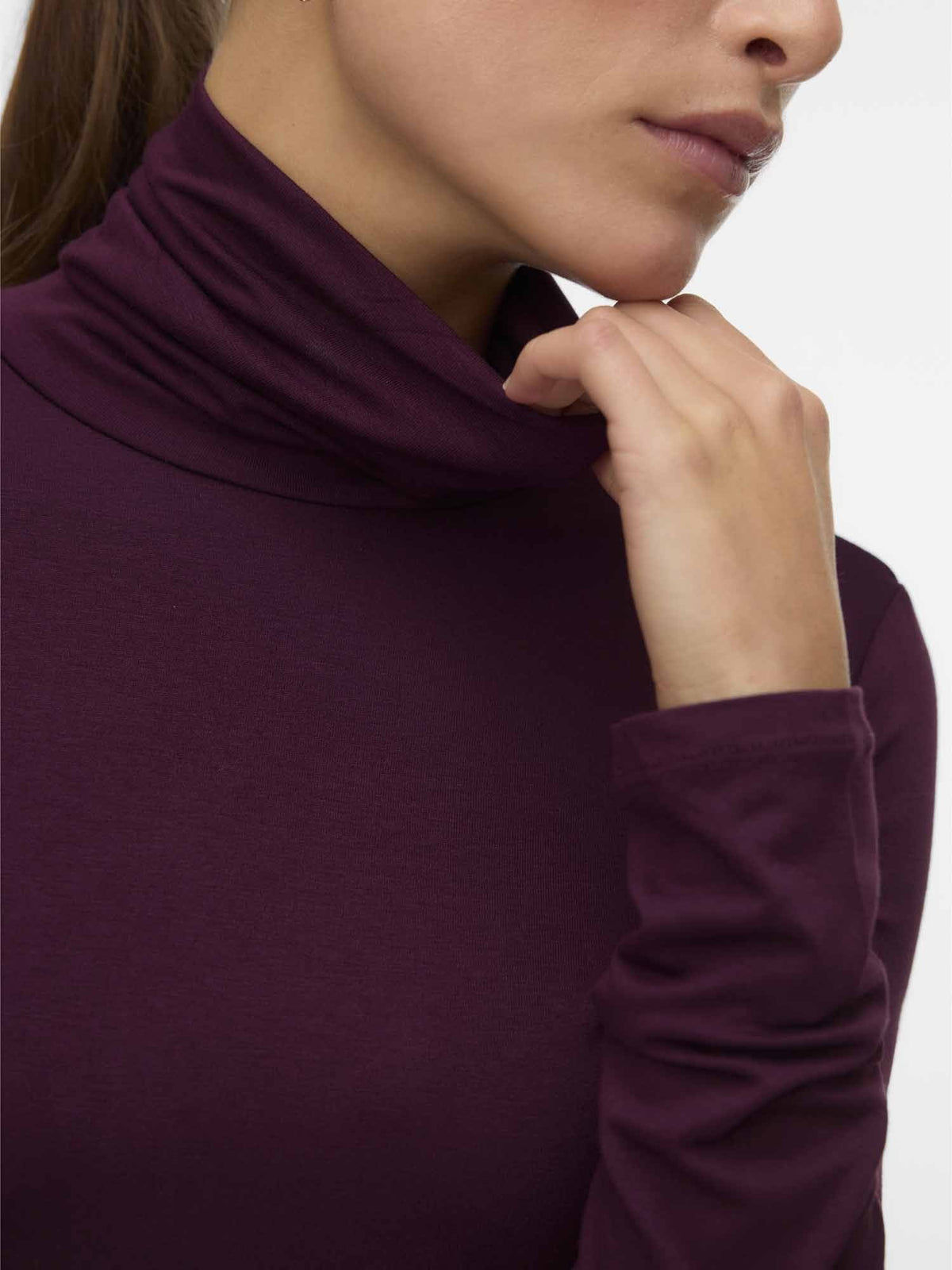 Vero moda alberte t-shirt da donna bordeaux