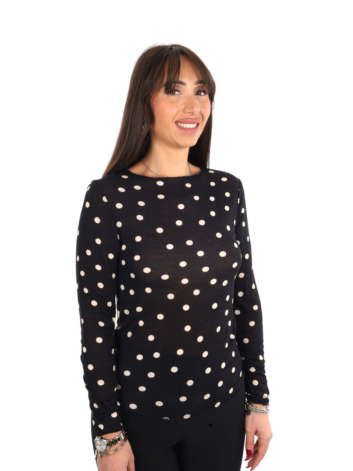 Miss love maglia poi da donna nero