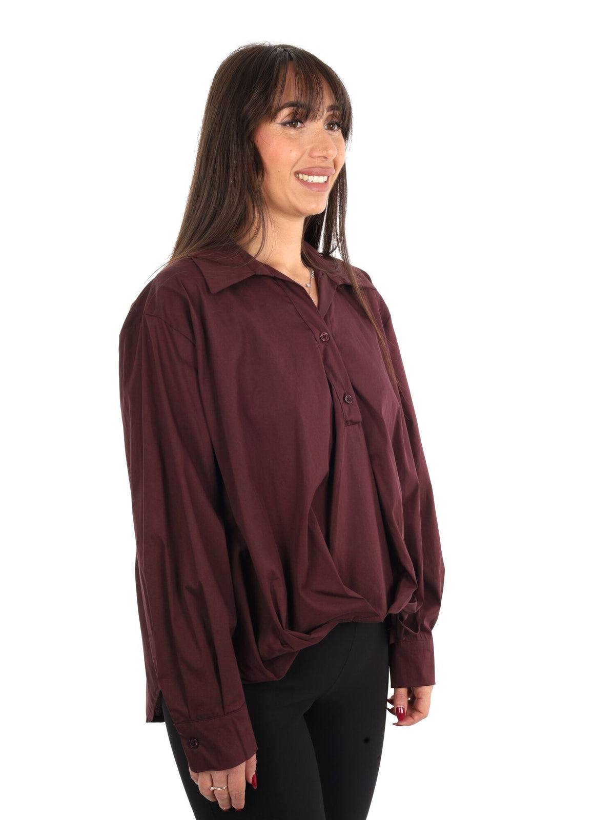 Miss love camicia ar da donna bordeaux