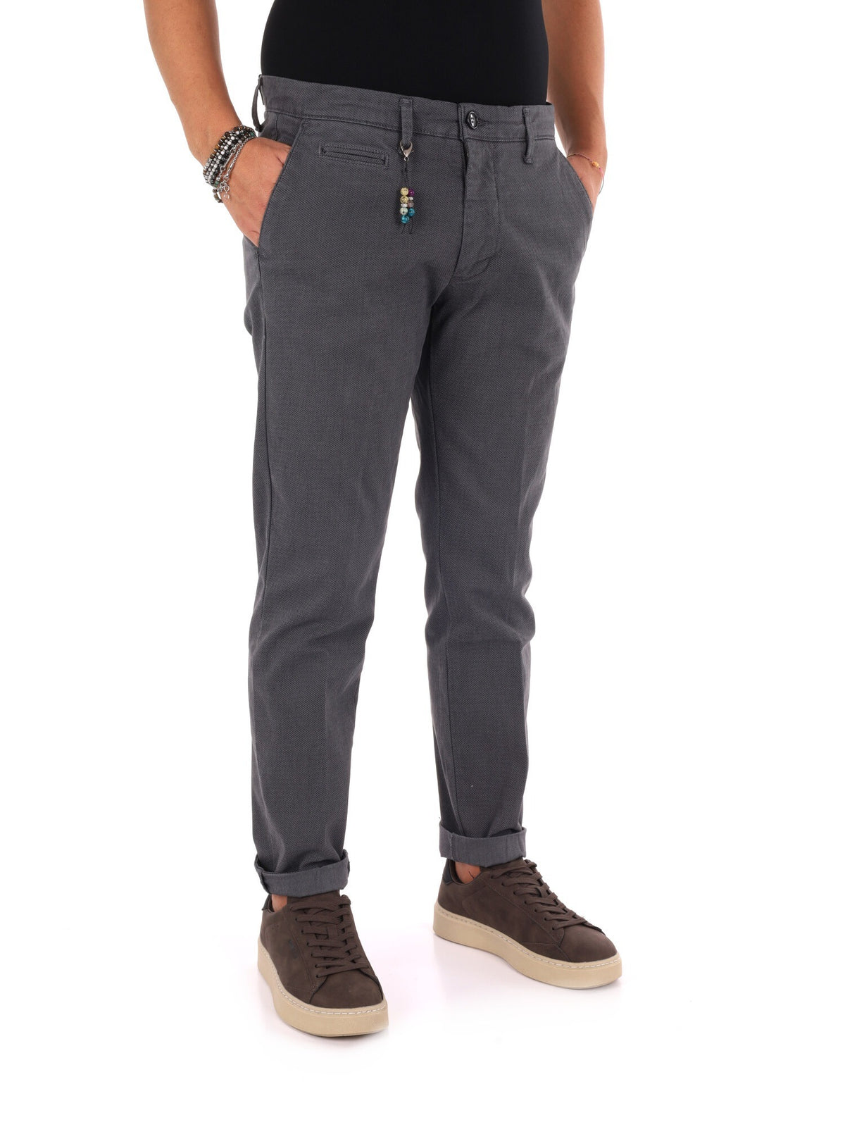 Fb pantalone da uomo grigio