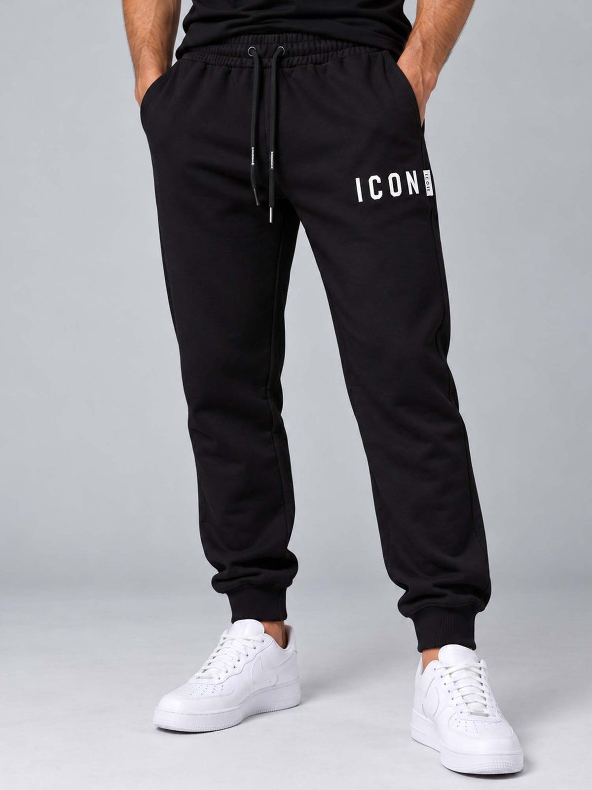Icon pantalone da uomo nero-bianco