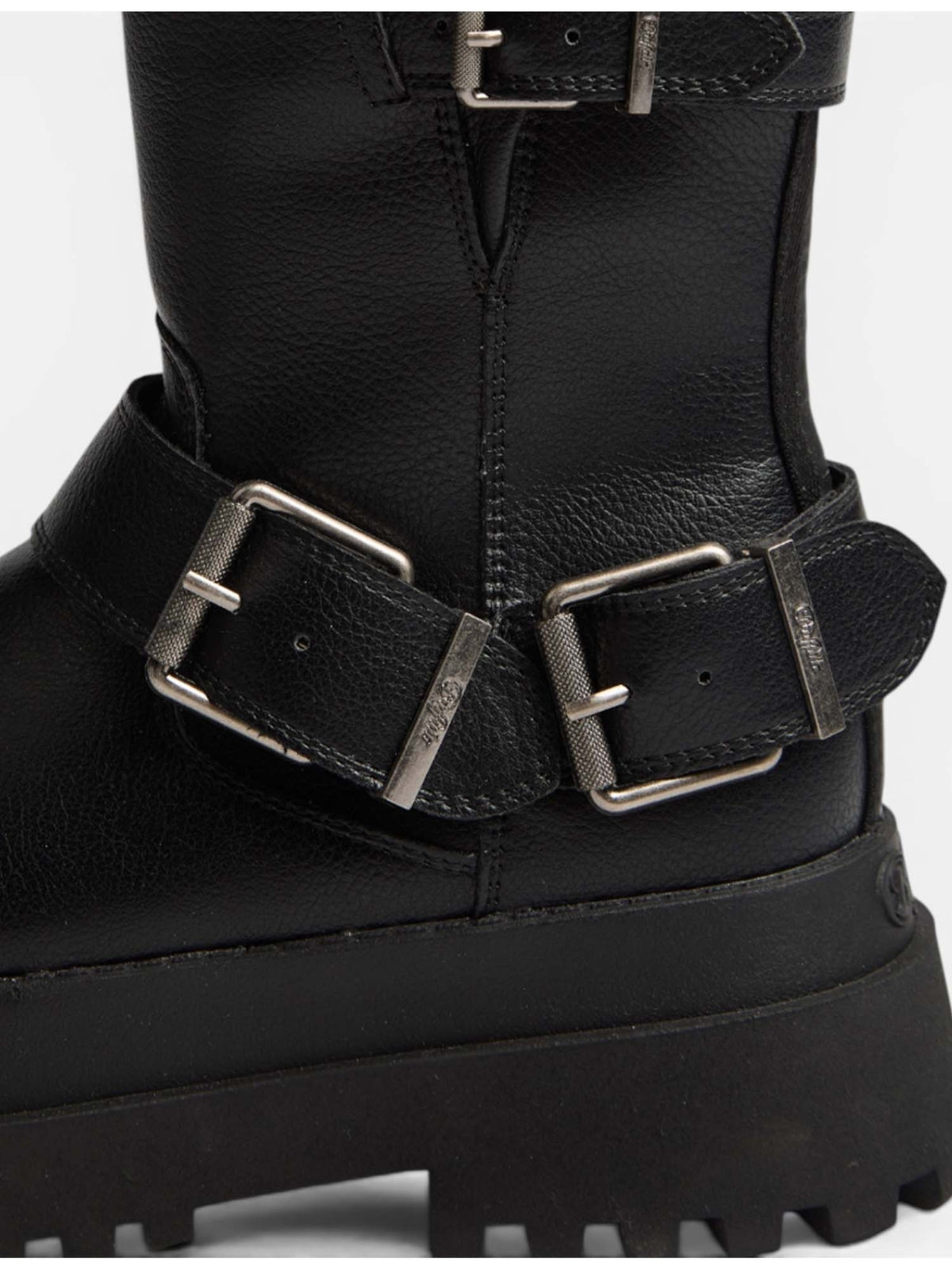 Buffalo pluto biker stivale da donna nero