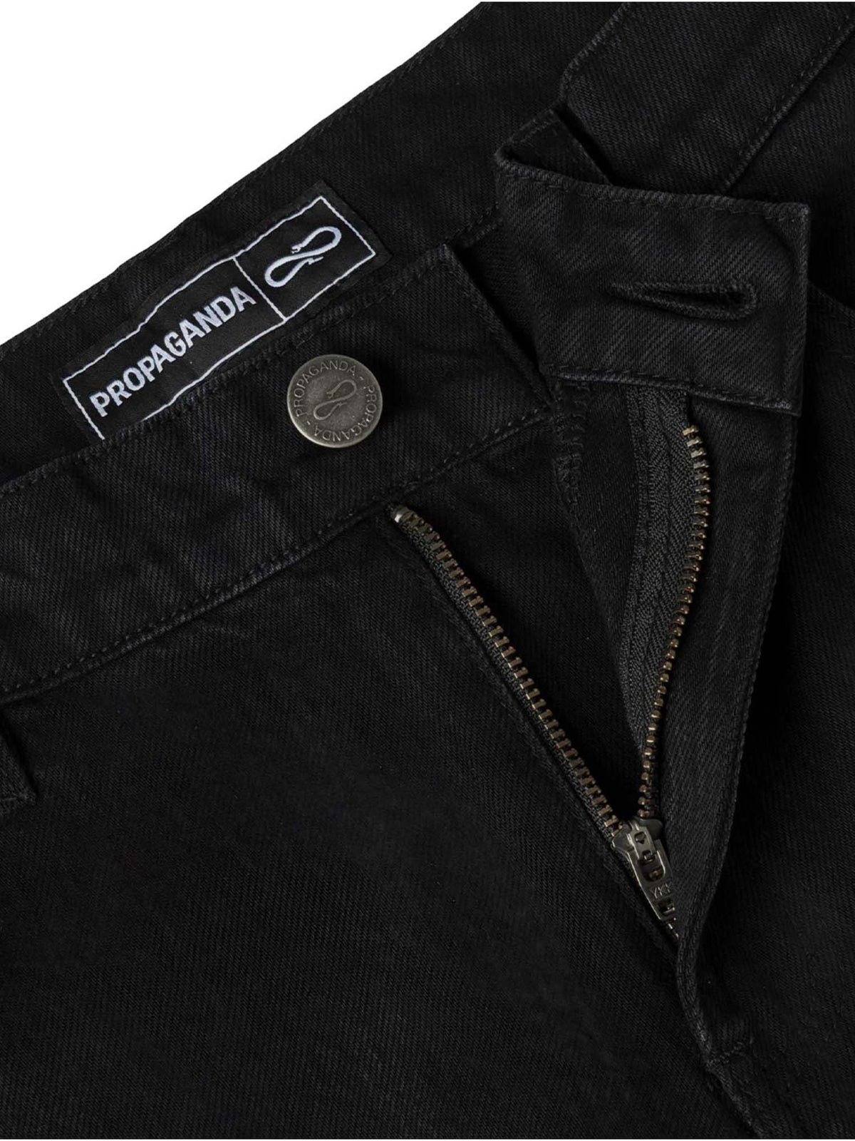 Propaganda baggy fit jeans da uomo denim black