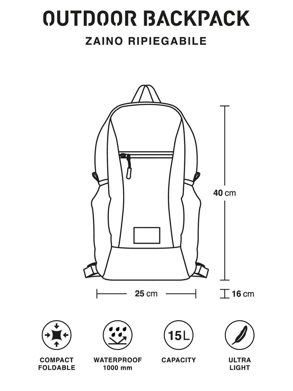 Ready backpack zaino da unisex beige