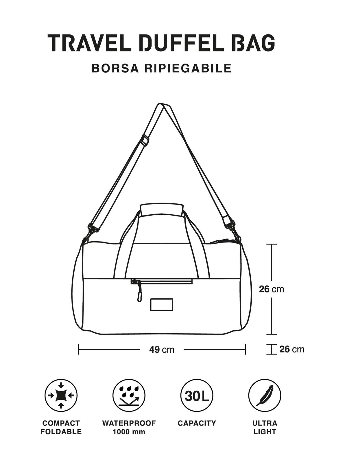 Ready travel bag borsone da unisex beige